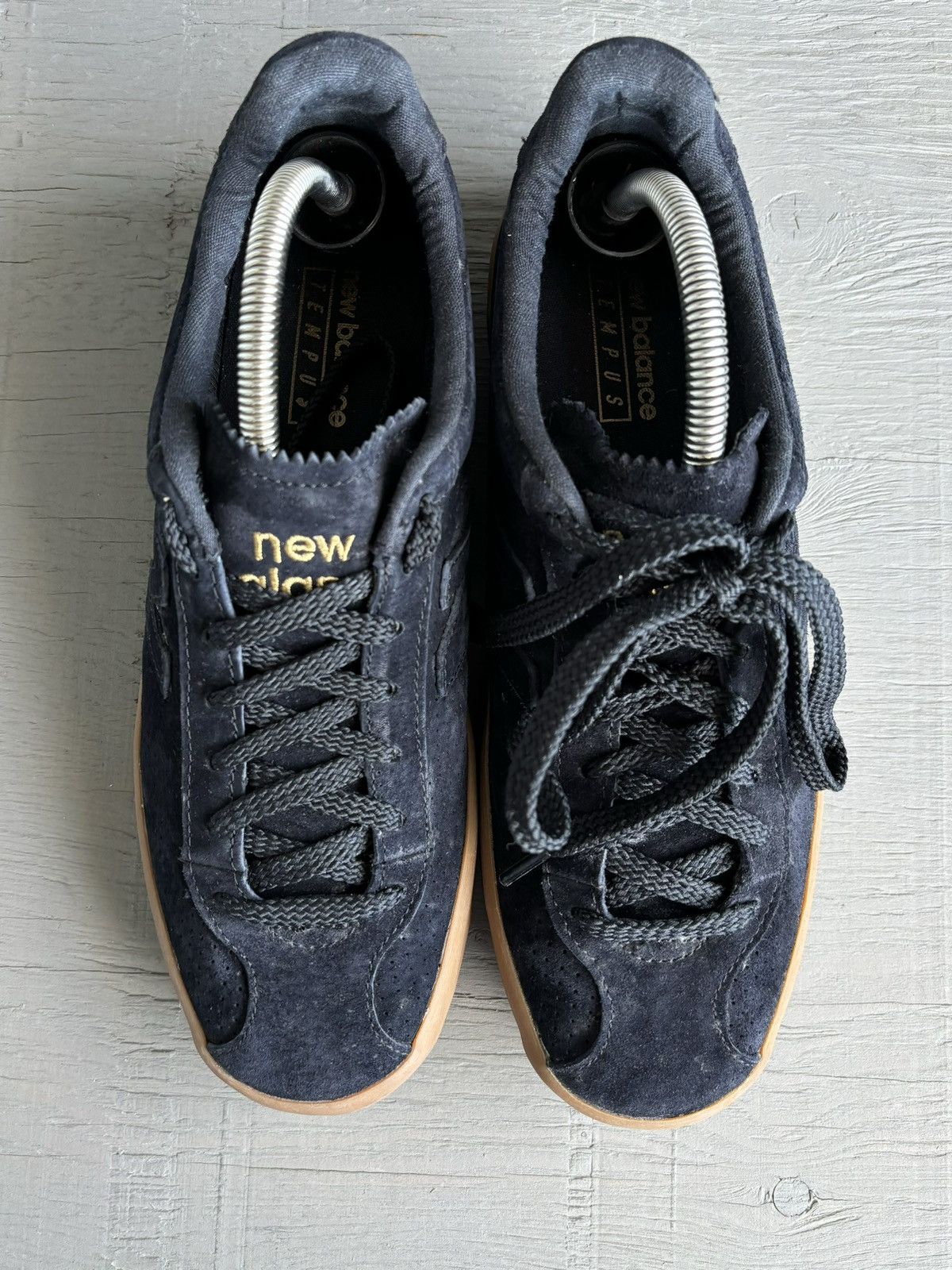 New Balance New Balance Tempus Black Gum Sole Black Suede Mens 8 Cap Toe Size US 8 / EU 41 - 4 Thumbnail