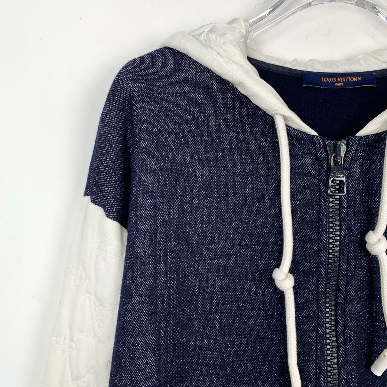 Louis Vuitton Louis Vuitton Blue & White Hooded Zip-Up Sweatshirt XL Size US XL / EU 56 / 4 - 3 Thumbnail