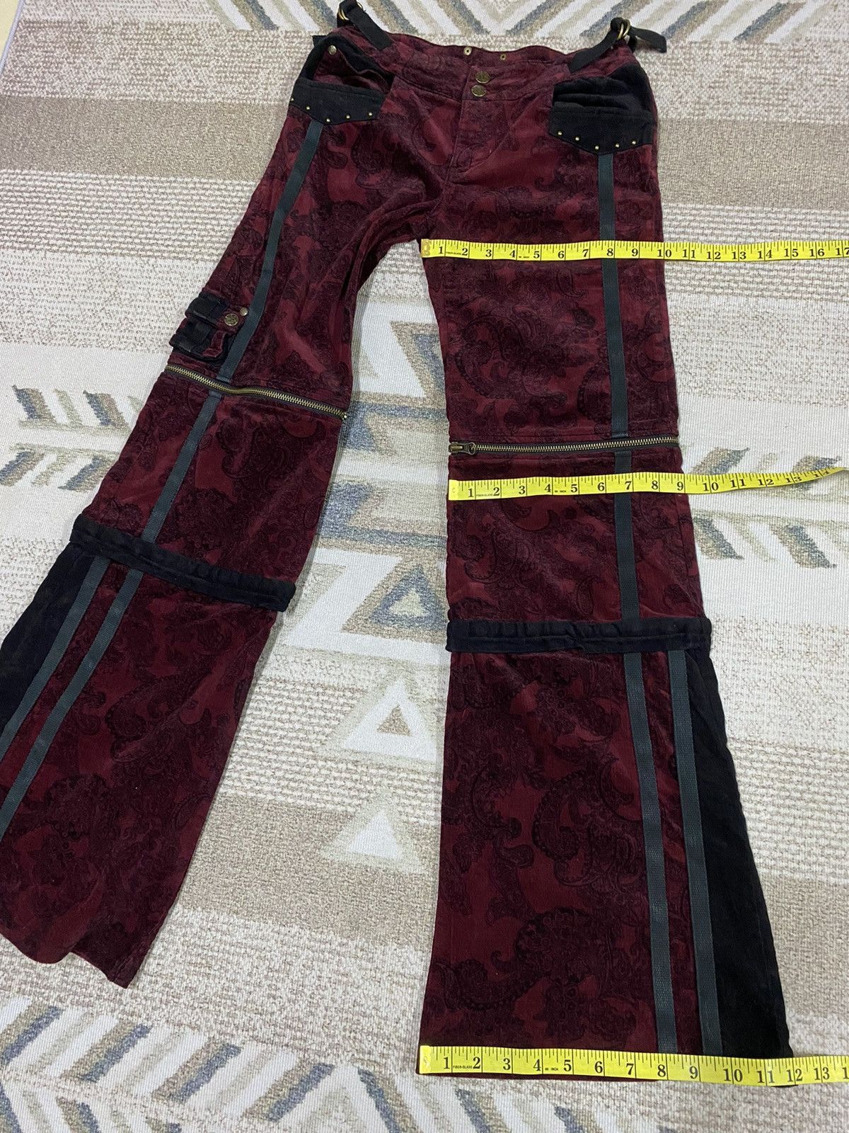 Beauty Beast Japanese Brand Ozz On Wide Leg Flared Pants Size 28" / US 6 / IT 42 - 17 Thumbnail