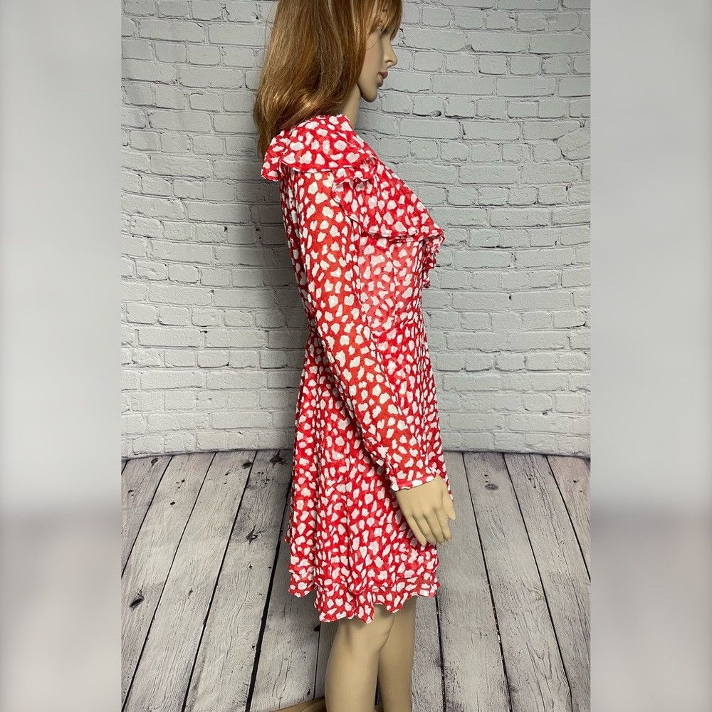 Free People NWT New $148 Free People Frenchie Red White Wrap Dress Size Size XS / US 0-2 / IT 36-38 - 4 Thumbnail