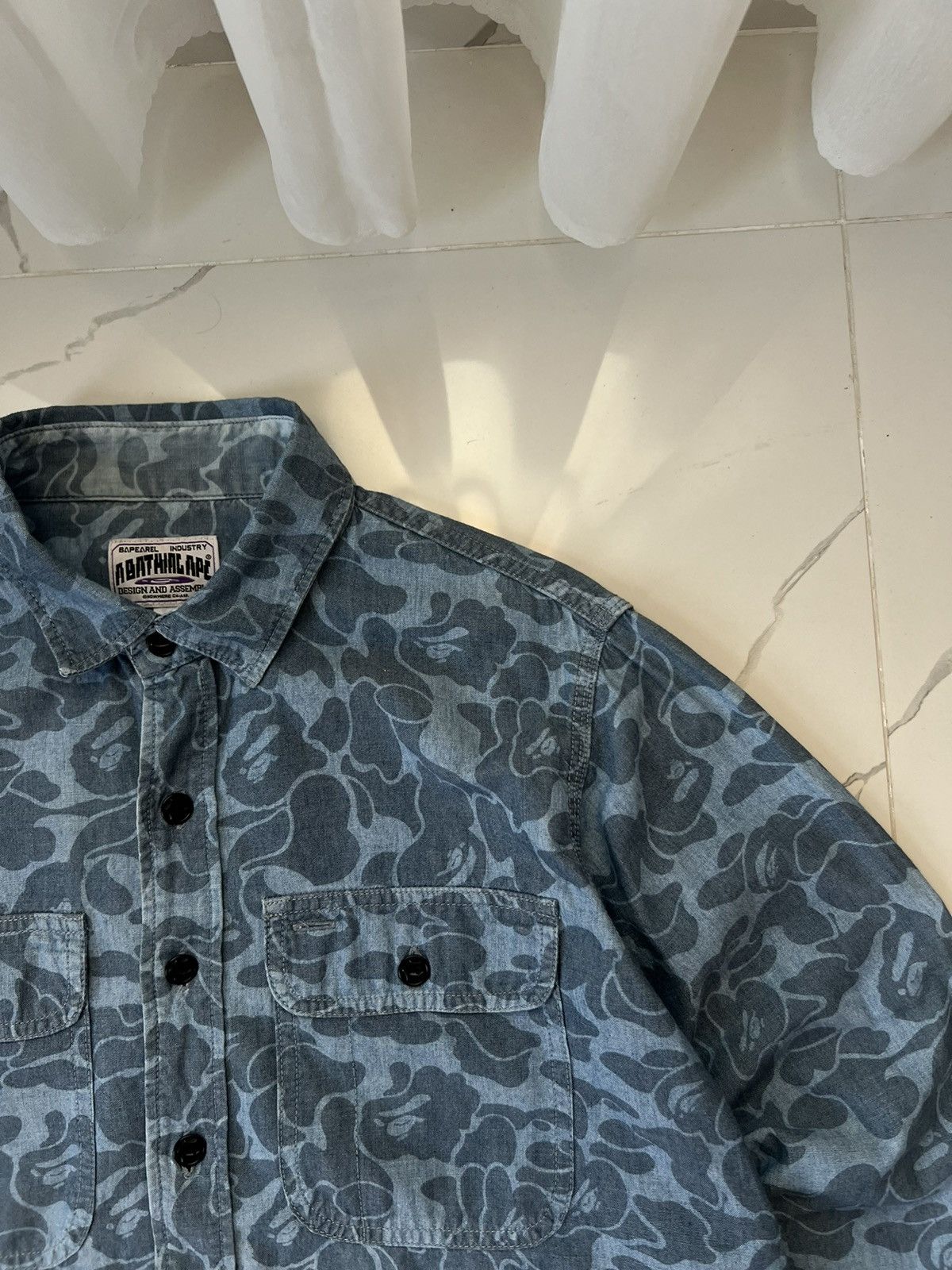 Bape BAPE BAPEAREL INDUSTRY RARE CAMO LONGSLEEVE SHIRT Size US M / EU 48-50 / 2 - 3 Thumbnail