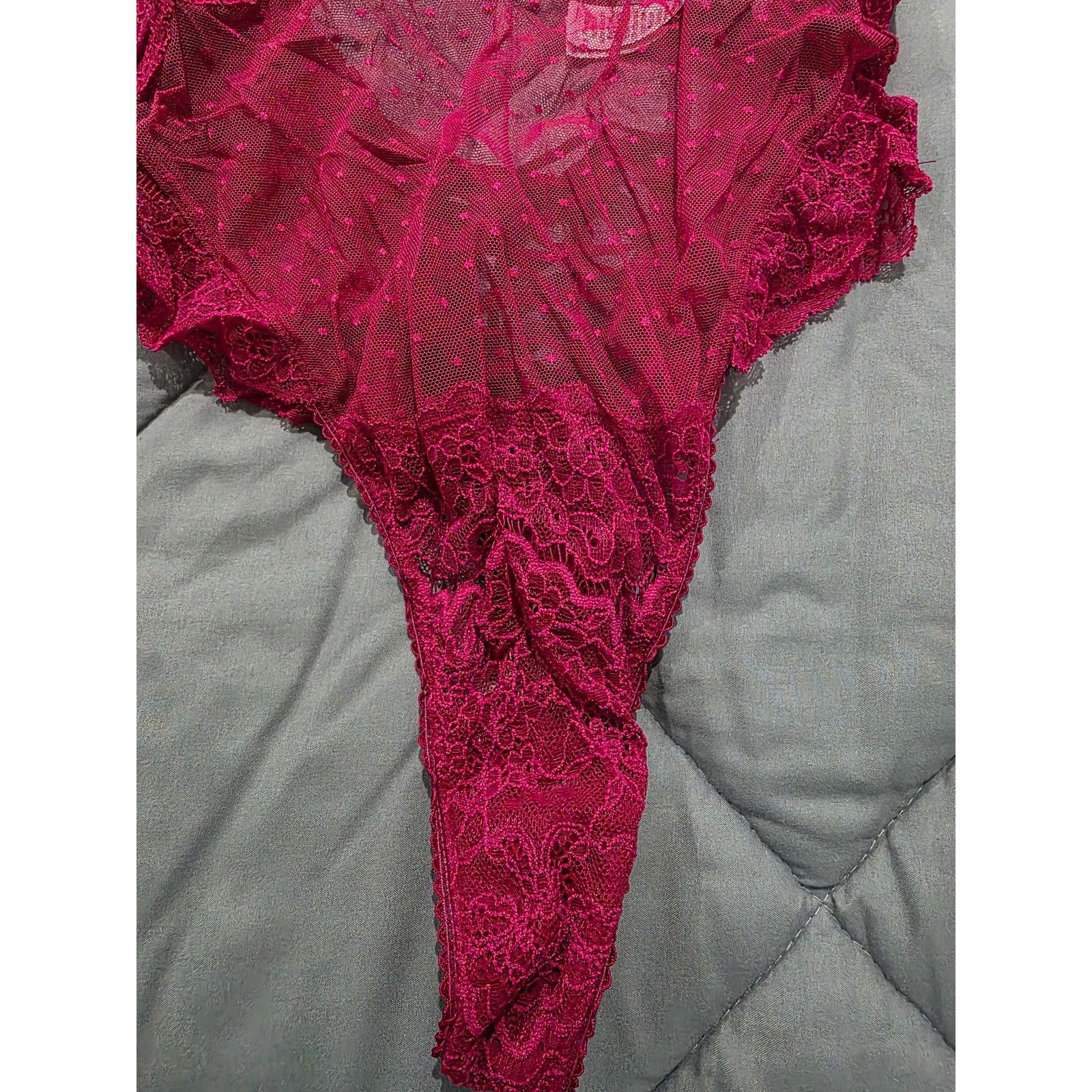 Victoria's Secret Victoria's Secret Very Sexy Size Medium Claret Red High Neck Size ONE SIZE - 4 Thumbnail