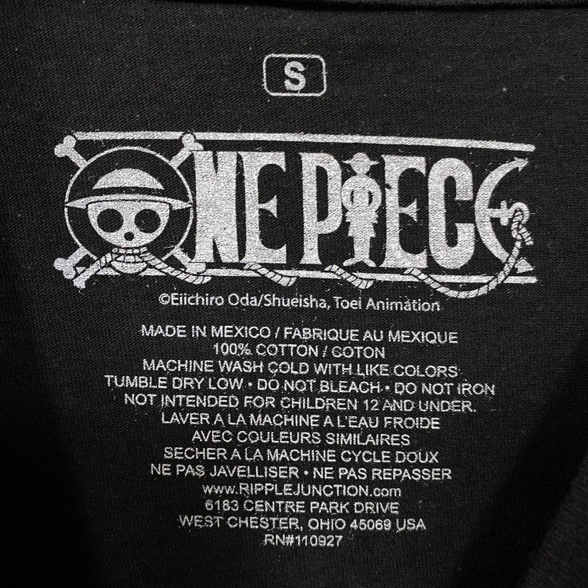 One Piece One Piece Straw Hat Crew Monkey D. Luffy Anime T-Shirt Small Size US S / EU 44-46 / 1 - 4 Thumbnail