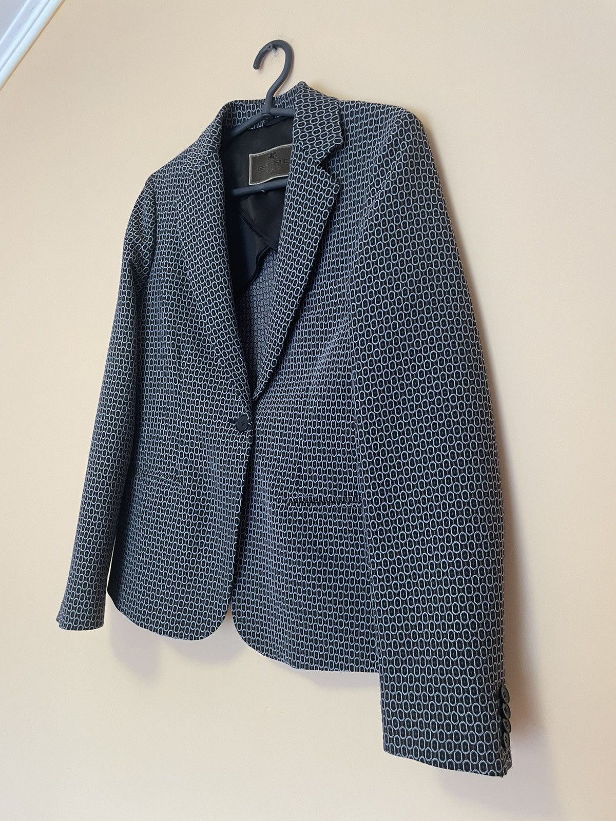 Etro Etro Milano One Button Women Pattern Wool Blazer Size M / US 6-8 / IT 42-44 - 3 Thumbnail