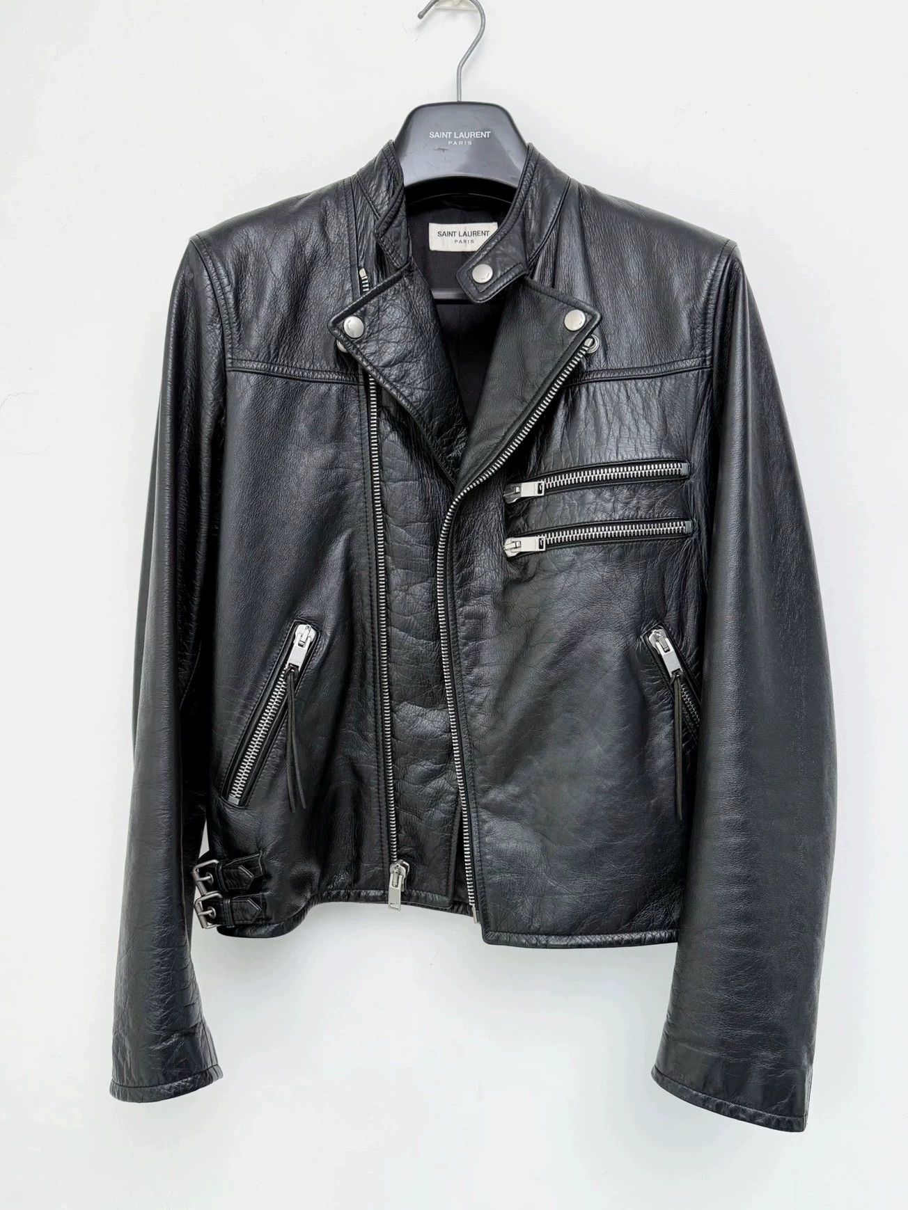 Saint Laurent Paris saint laurent “blood luster” leather jacket