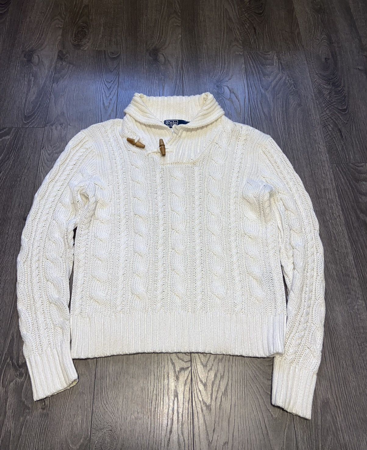 Japanese Brand × Ralph Lauren × Vintage POLO RALPH LAUREN VINTAGE 2000’s KNITTED WHITE SWEATSHIRT Size US M / EU 48-50 / 2 - 1 Thumbnail