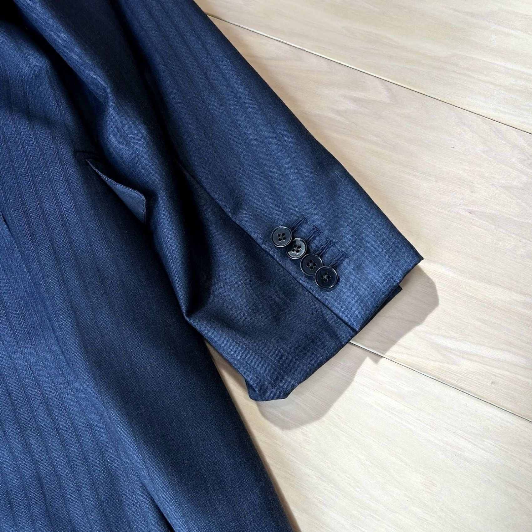 Ermenegildo Zegna Ermenegildo Zegna Coat Mens 54R Blue Trofeo Striped Sports Blazer Men Size 54R - 3 Thumbnail