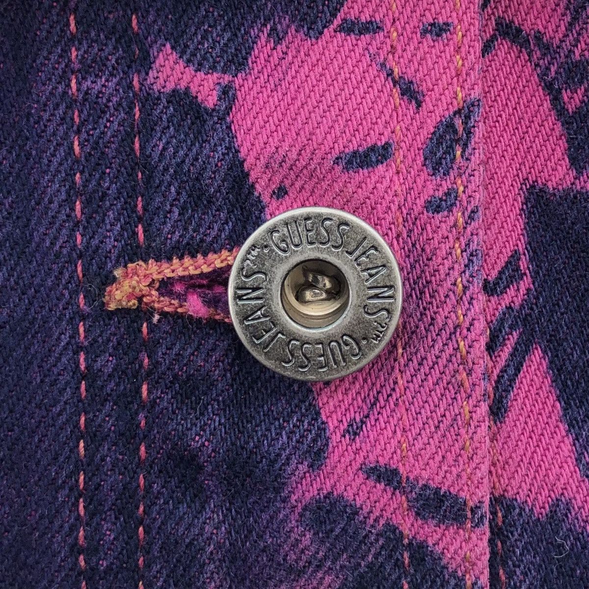 Guess Vintage Guess USA Purple Tie Dye Denim Jacket Made In USA Size S / US 4 / IT 40 - 18 Thumbnail