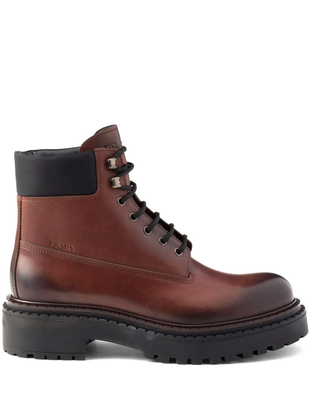Prada Prada Lace-up Leather Boots in hazelnut brown Size US 9 / EU 42 - 1 Thumbnail