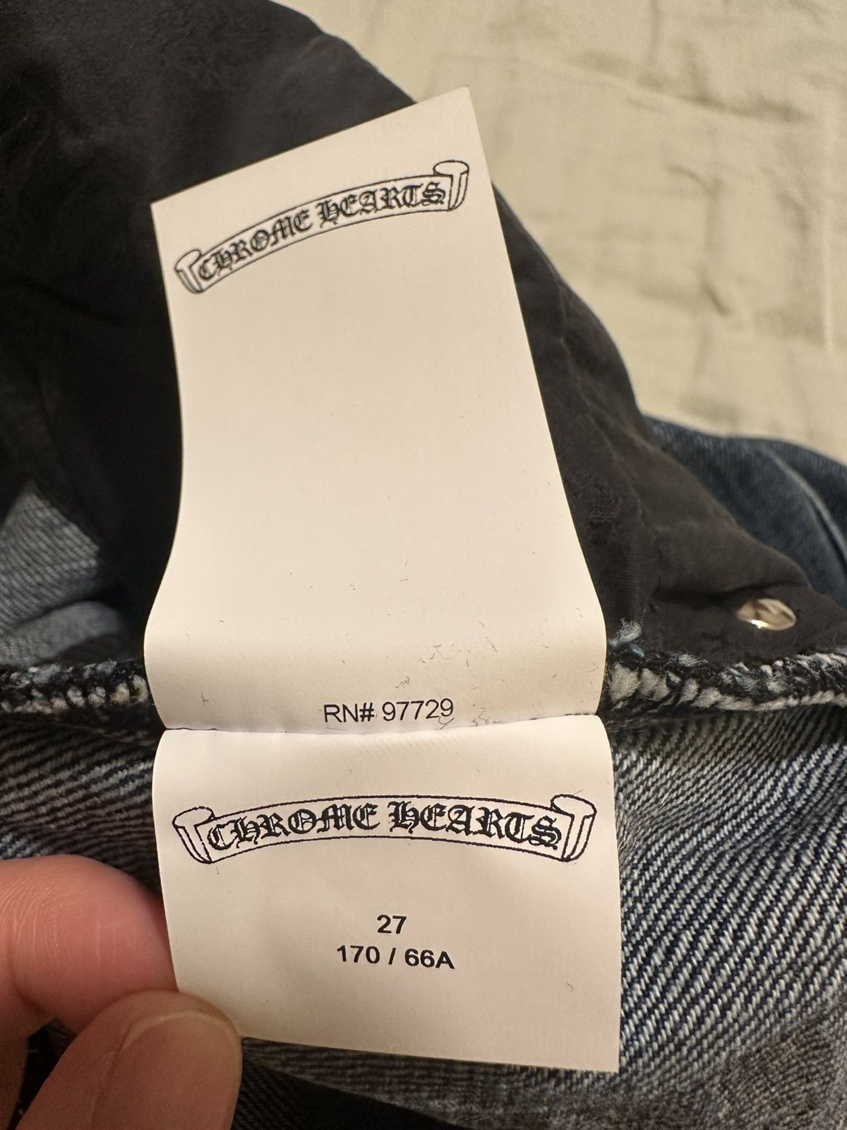 Chrome Hearts Chrome Hearts Denim Black Patch Shorts Size US 27 - 8 Thumbnail
