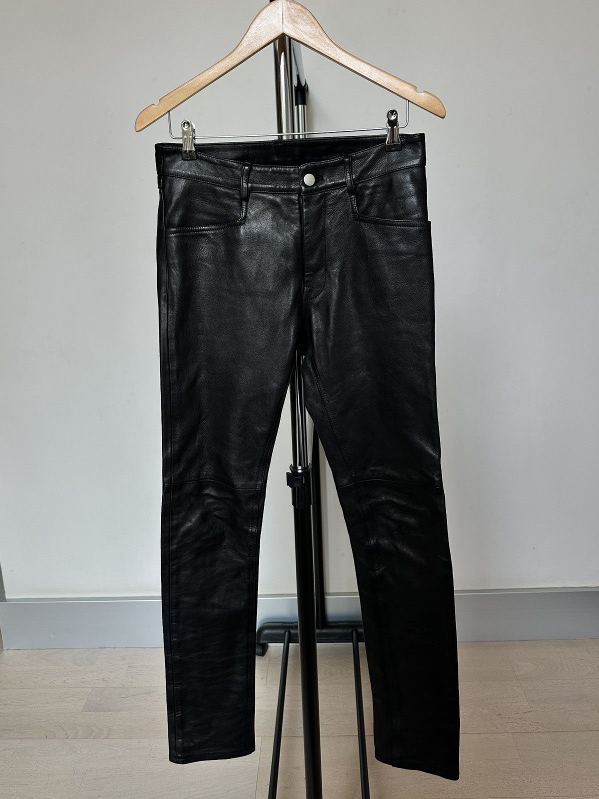 Rick Owens Rick Owens EDFU Lamb Leather Pants Size US 34 / EU 50 - 1 Thumbnail