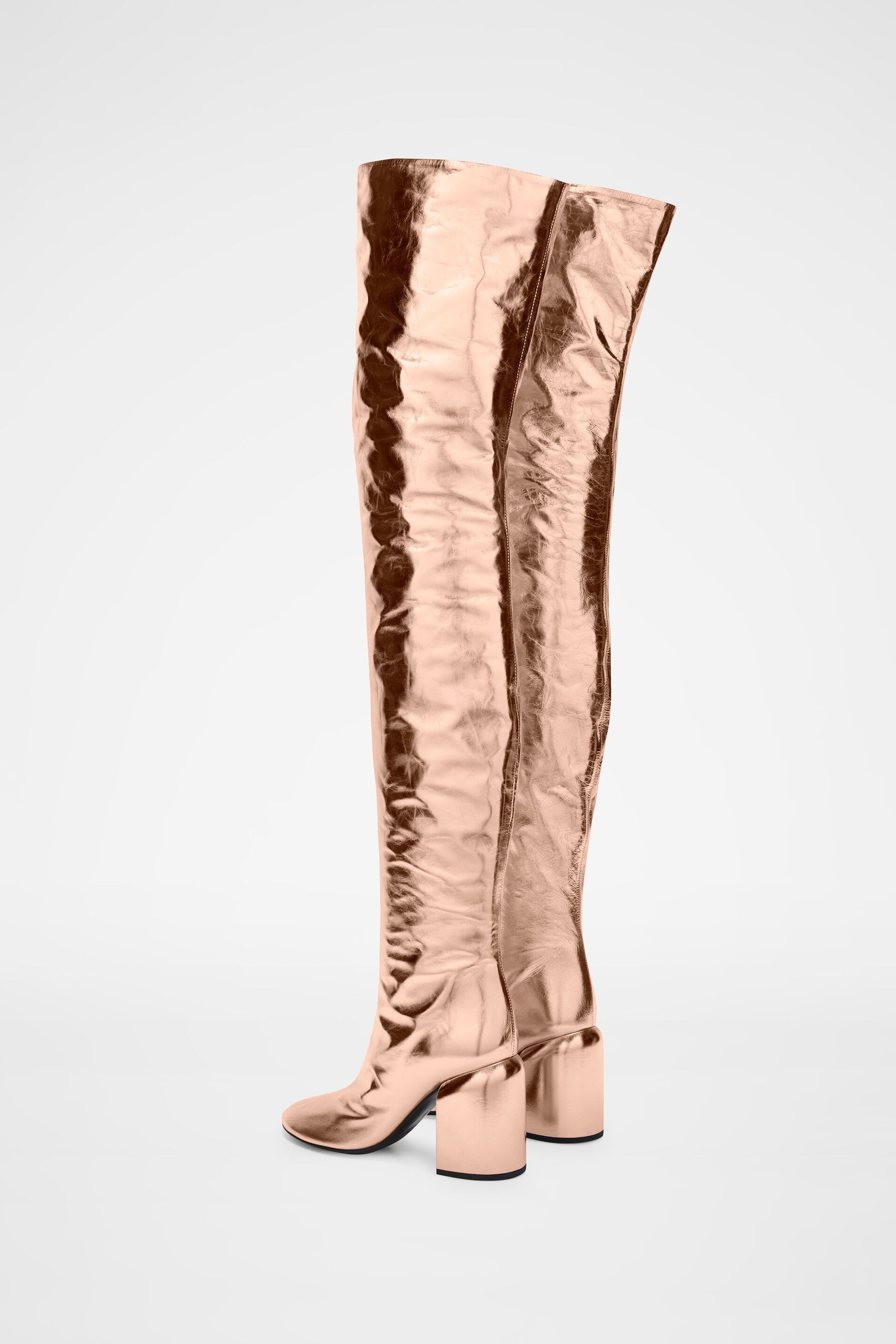 Jil Sander o1y1025 Leather Boots in Rose Gold Size US 6 / IT 36 - 3 Thumbnail