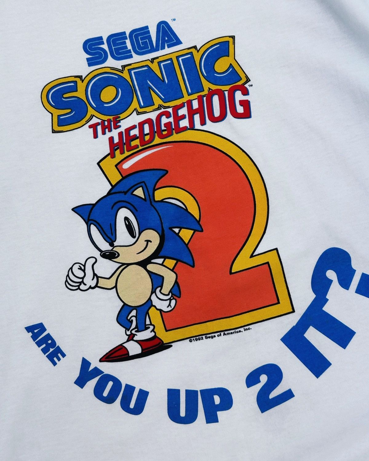 Disney × Mickey Mouse × Vintage VINTAGE 1992 SONIC THE HEDGEHOG ARE YOU UP 2 IT? | DEADSTOCK Size US XL / EU 56 / 4 - 2 Thumbnail
