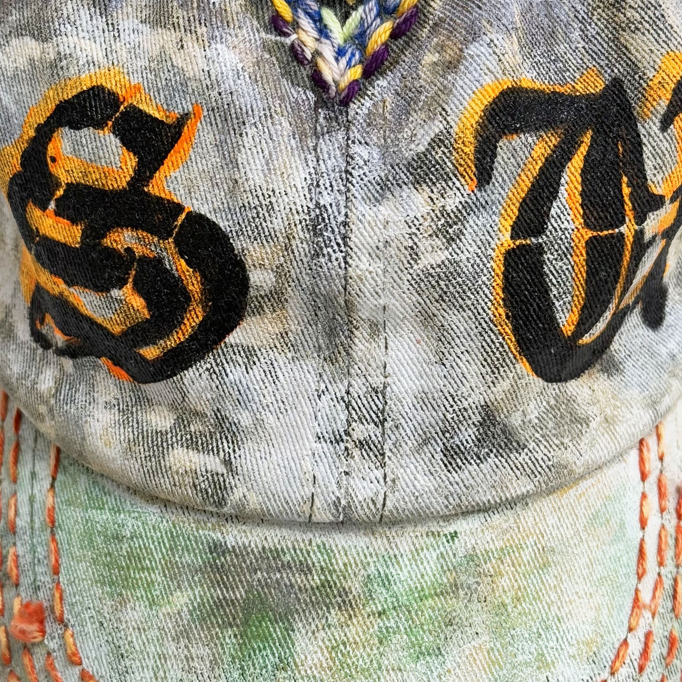 Other Suture Studios Hand Painted Sashiko Embroidered 6-Panel Hat Size ONE SIZE - 2 Thumbnail
