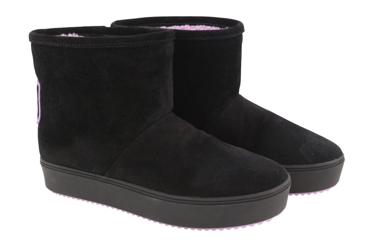 Chiara Ferragni ANKLE EYELIKE BLACK SUEDE EU38 Fleece Boots 87735 Size US 7 / IT 37 - 2 Thumbnail