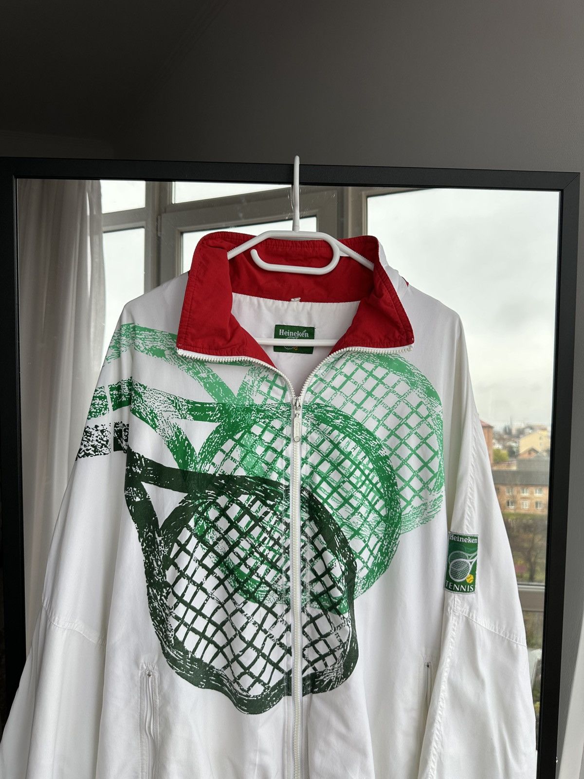 Heineken Vintage Heineken Tennis Windbreaker Limited Jacket 1990s Size US L / EU 52-54 / 3 - 3 Thumbnail