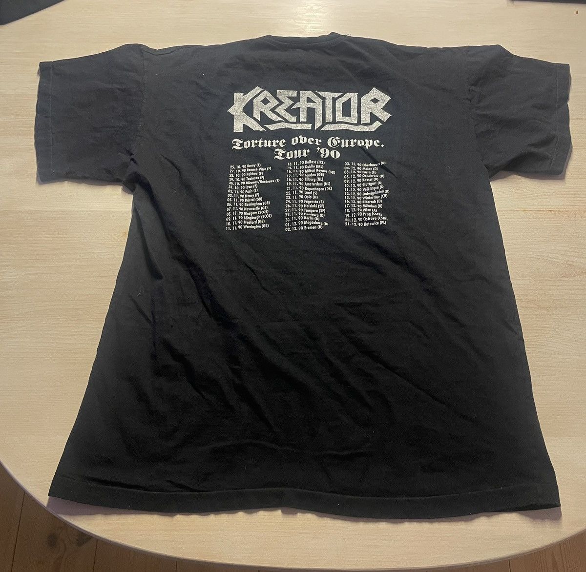 Band Tees Kreator 1990 Torture over Europe Tour shirt thrash metal Size US XL / EU 56 / 4 - 2 Thumbnail