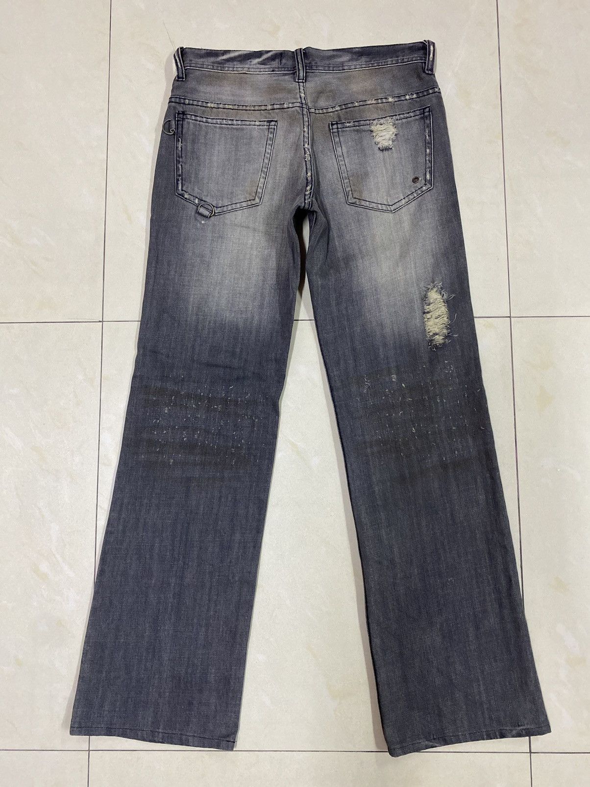 If Six Was Nine × Japanese Brand × Le Grande Bleu (L.G.B.) Grail🔥Japanese Brand Midas Distressed Ripped Flared Denim Size US 30 / EU 46 - 2 Thumbnail