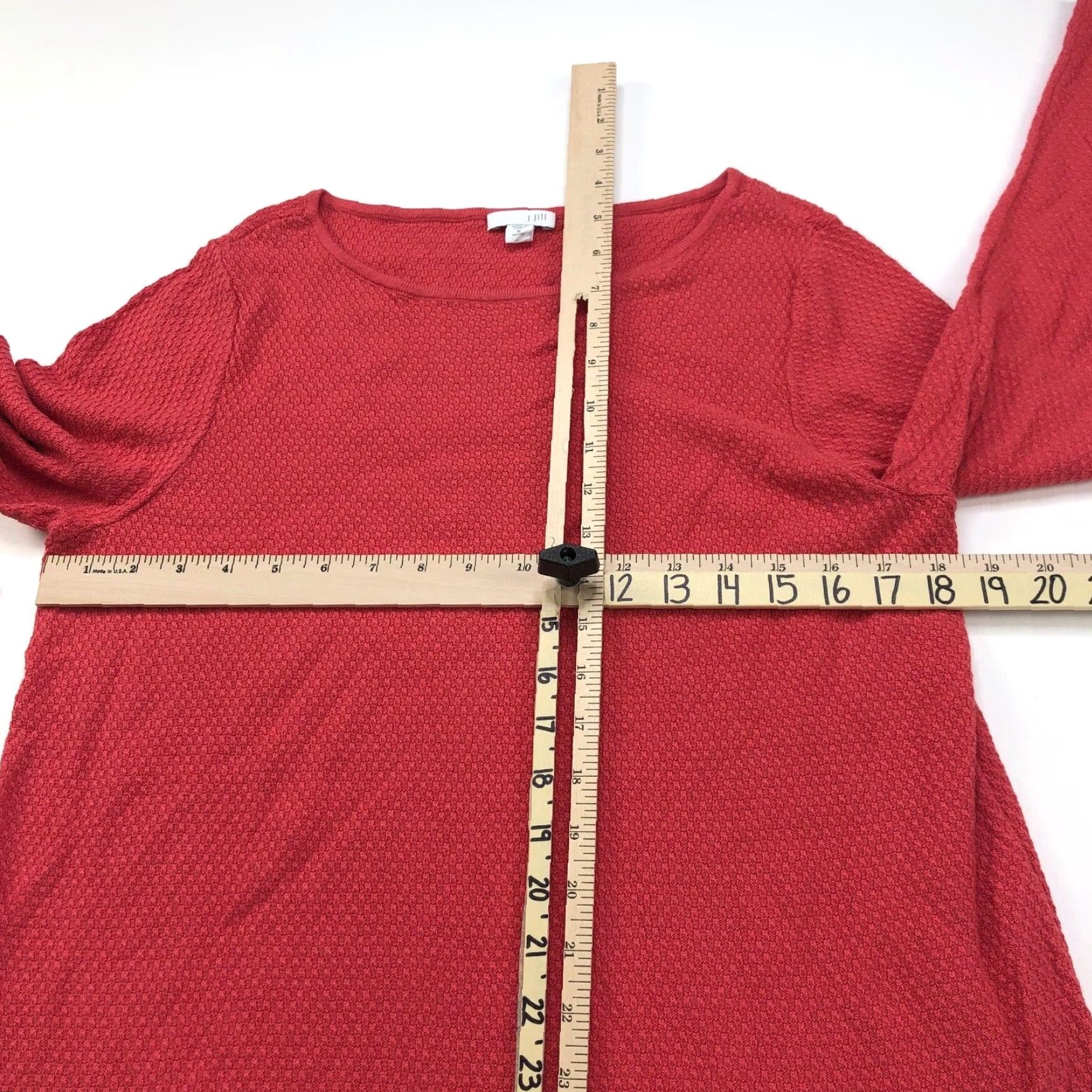 J. Jill J. Jill Medium Petite Knit Textured Pullover Sweater Orange Women’s Slim Fit Round Neck Knitwear Everyday Casual Pullover Size M / US 6-8 / IT 42-44 - 5 Thumbnail