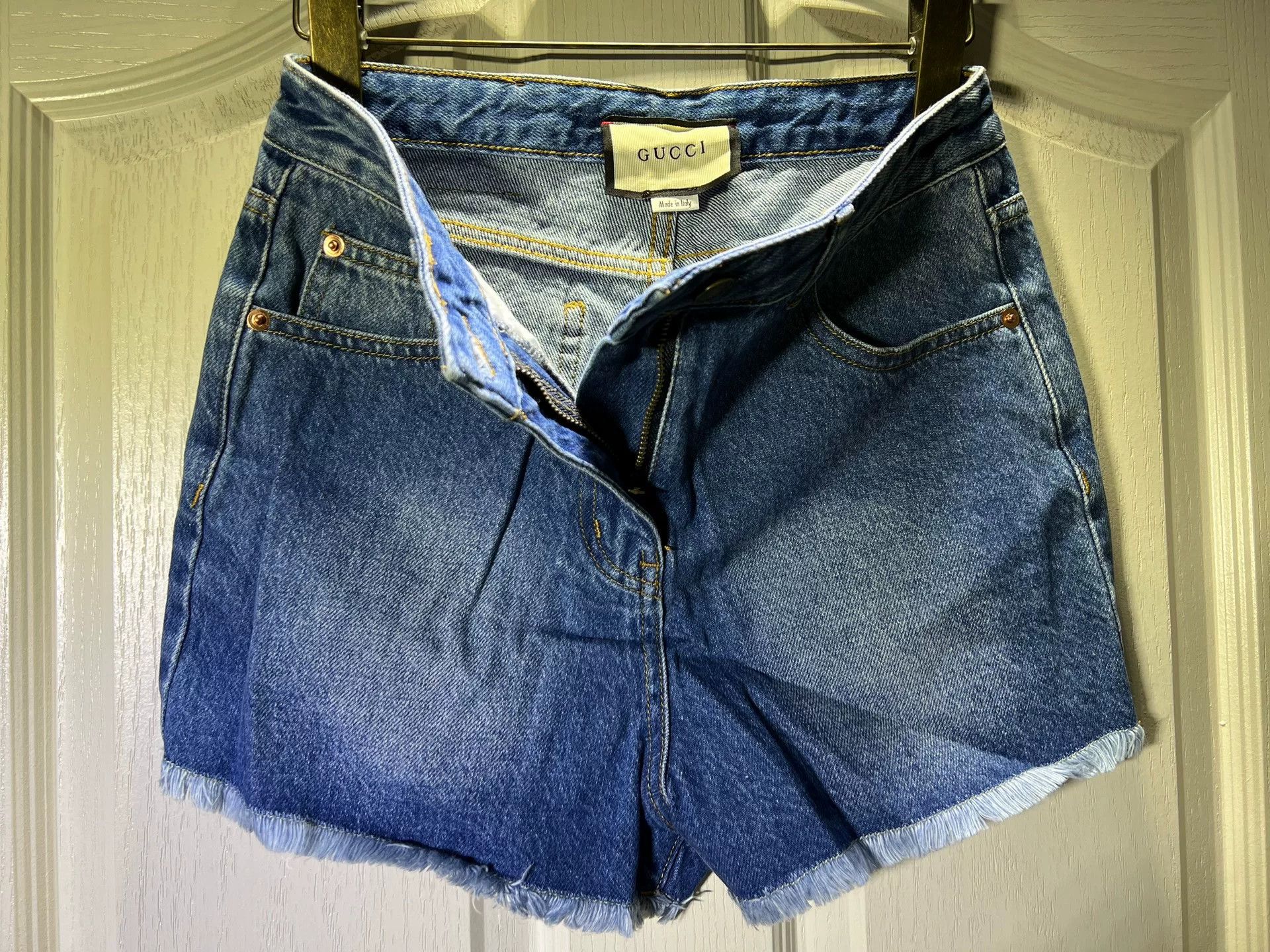 Gucci Gucci Women's Spring Summer Denim Shorts Size 37" - 1 Thumbnail