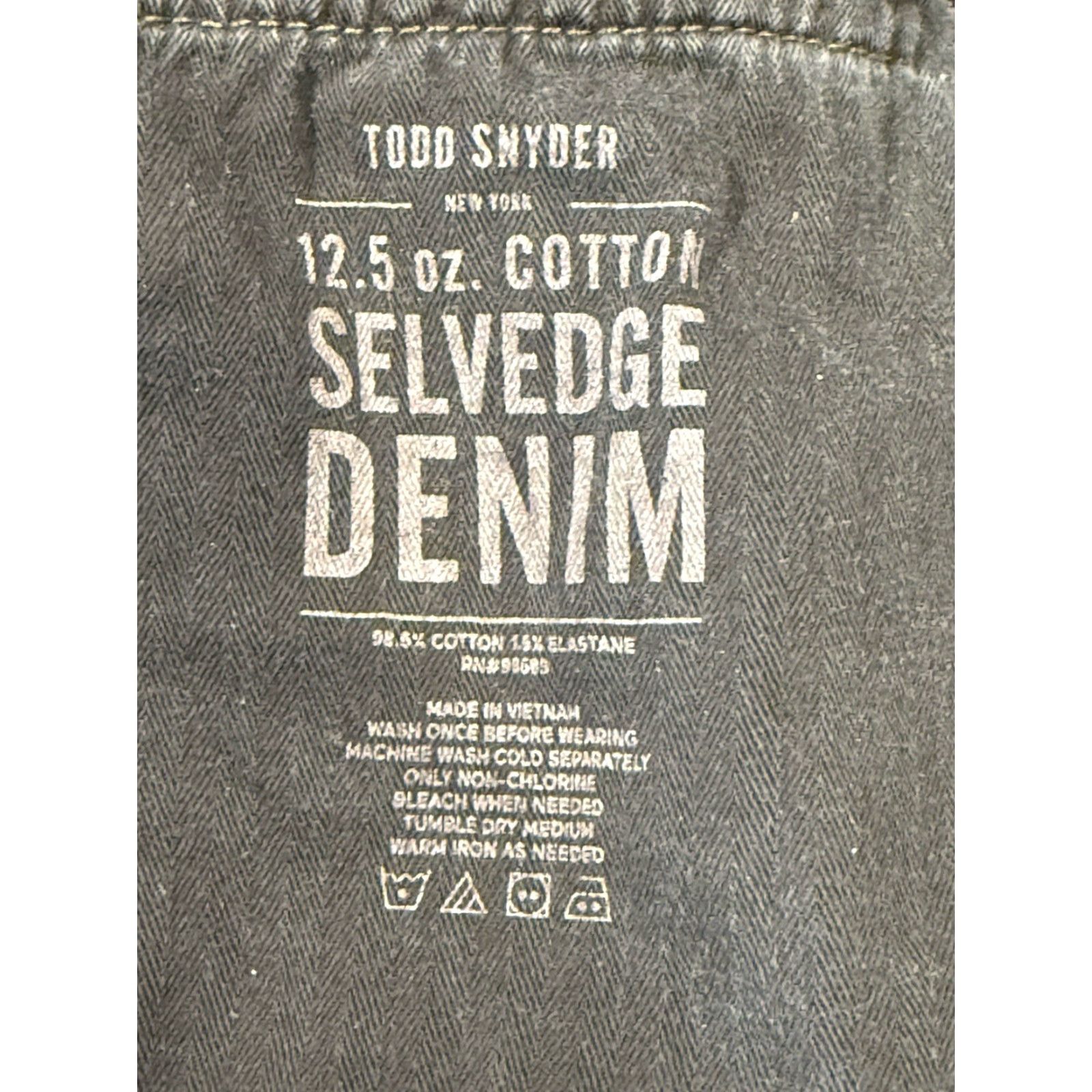Todd Snyder VINTAGE Todd Snyder Men's Slim Fit Black Denim Jeans 34x32 Straight Pocket 90s City Style Size US 34 / EU 50 - 6 Thumbnail