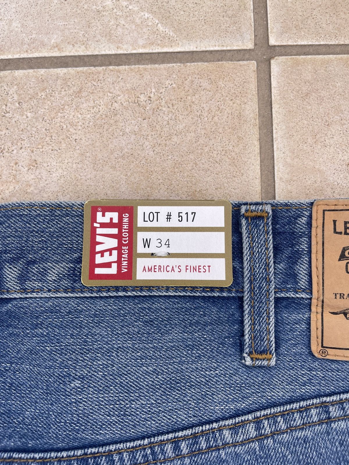 Levi's Vintage Clothing Levi's Men's 1970's ORANGE TAB BELL BOTTOM JeansClassic Blue Size US 34 / EU 50 - 6 Thumbnail