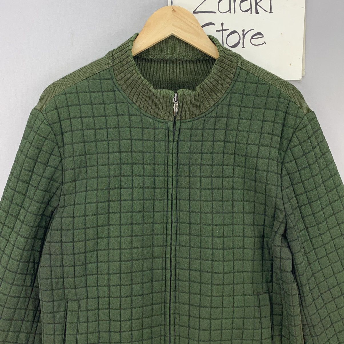 Japanese Brand Japan Made Half Knitted Checkered Quilted Bomber Jacket Size US S / EU 44-46 / 1 - 3 Thumbnail