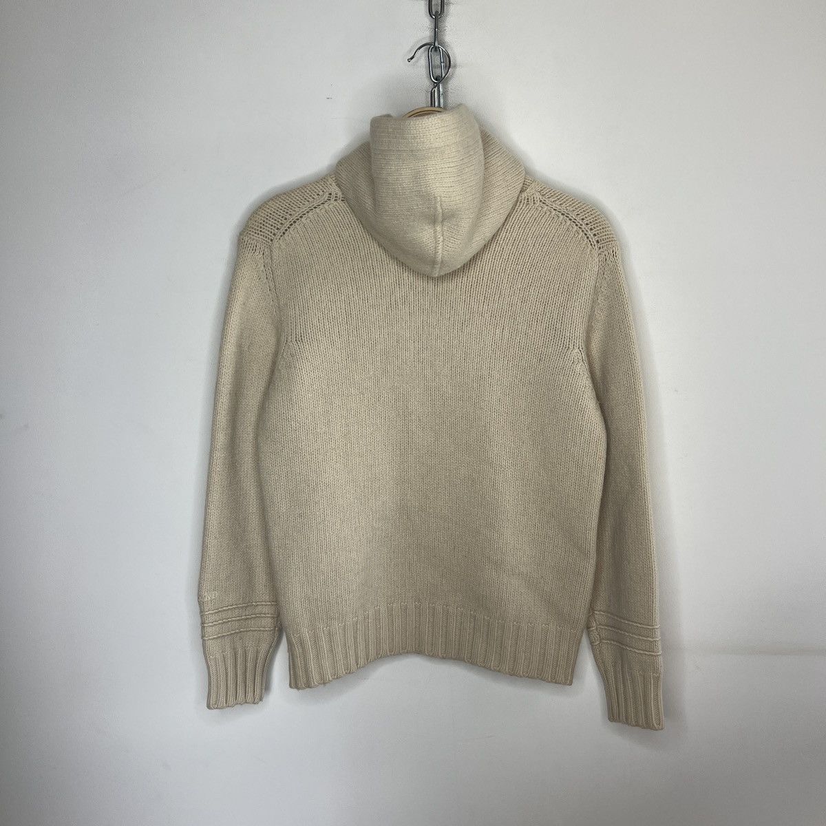 Stone Island Vintage Stone Island original Knit beige Wool Hoodie Size US S / EU 44-46 / 1 - 11 Thumbnail