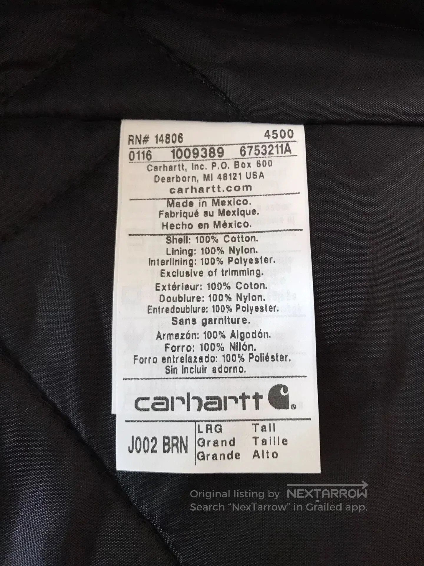 Carhartt Carhartt J002 Brown Canvas Work Jacket. Size US L / EU 52-54 / 3 - 9 Thumbnail