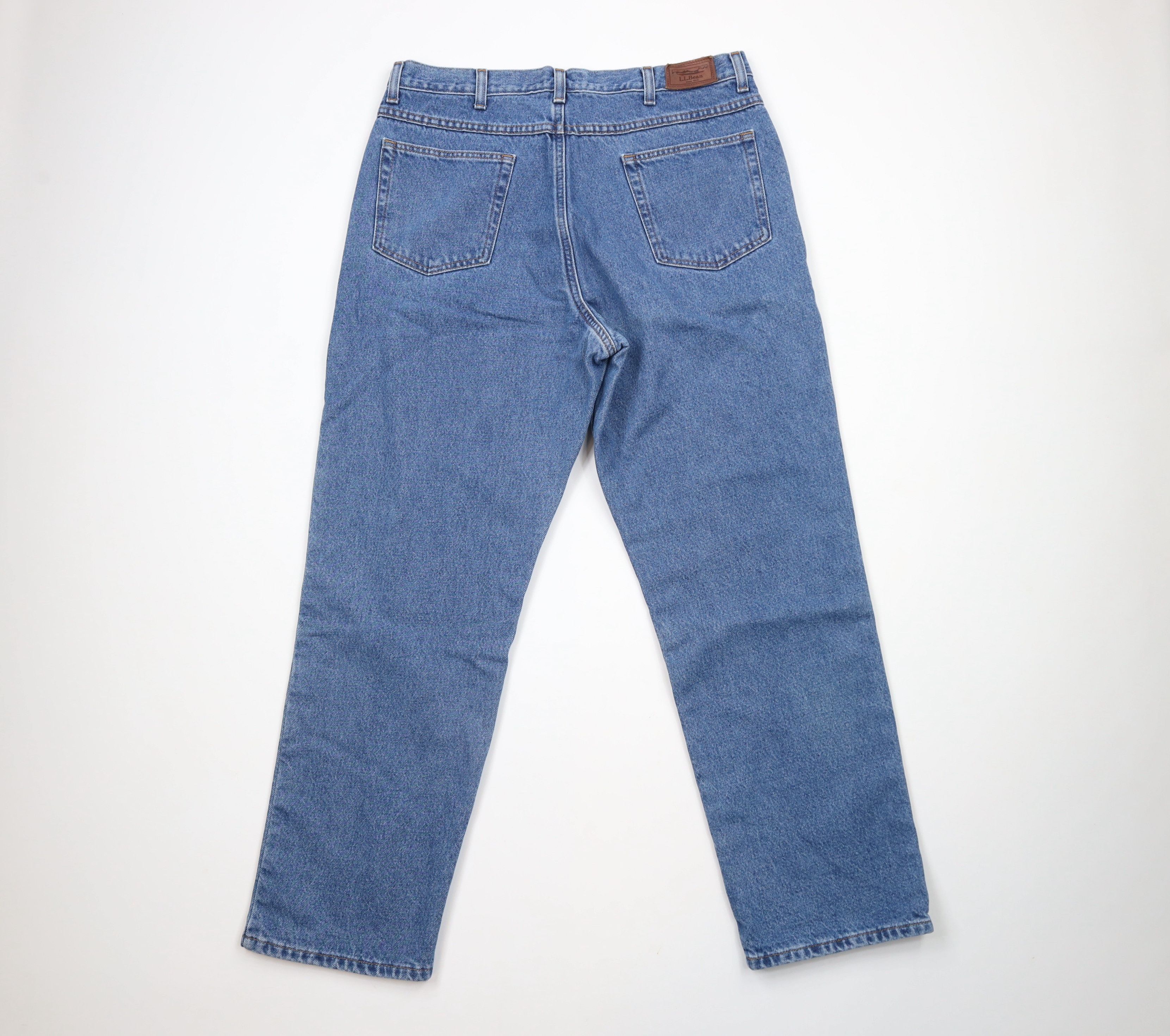 L.L. Bean × Vintage Vintage LL Bean Flannel Lined Classic Fit Denim Jeans Blue Size US 36 / EU 52 - 6 Thumbnail