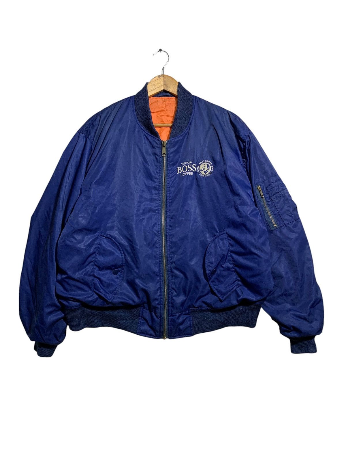 Japanese Brand 🔥BOSS SUNTORY COFFEE BOMBER JACKETS Size US L / EU 52-54 / 3 - 4 Thumbnail