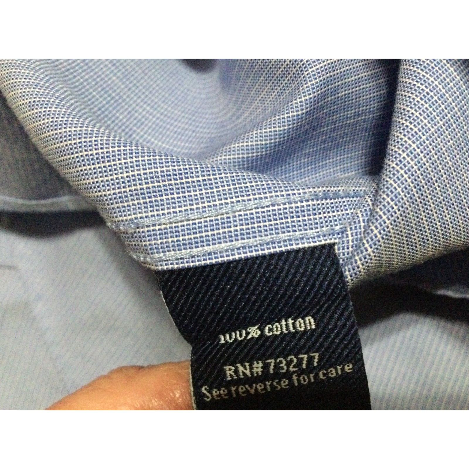 Croft & Barrow Croft & Barrow Classic Fit Non-Iron Dress Shirt 100% Cotton Size 18 Blue Mens Size US XXL / EU 58 / 5 - 7 Thumbnail