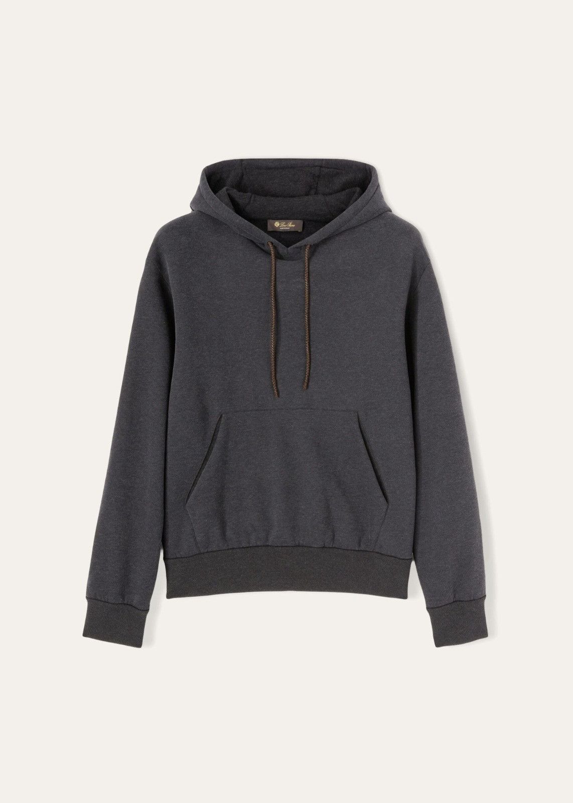 Loro Piana o1srvl11e1224 Cotton Jersey Hoodie in Dark Grey Size US M / EU 48-50 / 2 - 1 Thumbnail