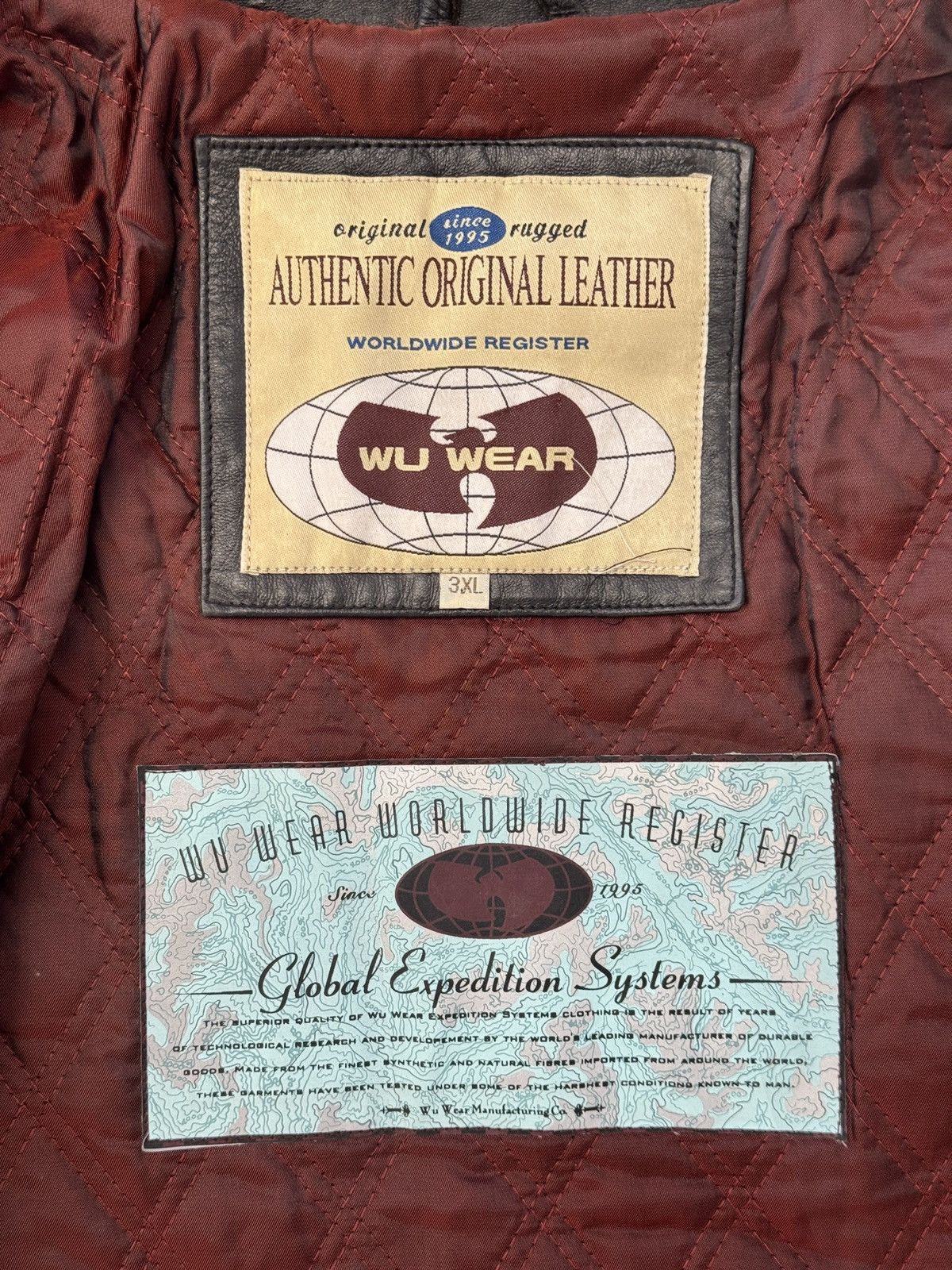 Vintage ‘90s Vintage Wu-Wear Leather Jacket Size US XXL / EU 58 / 5 - 15 Thumbnail