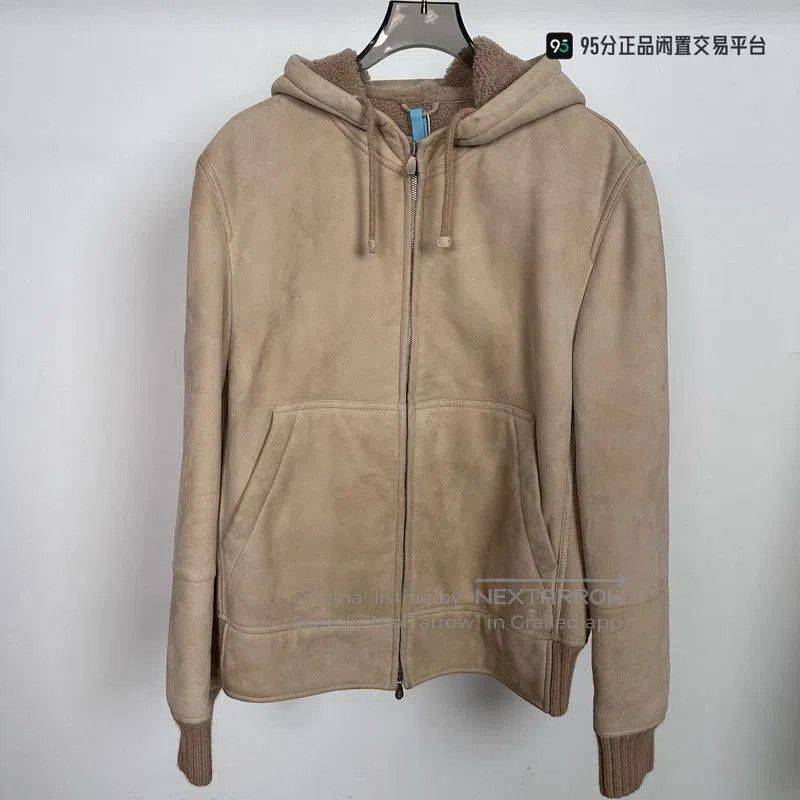 Brunello Cucinelli Brunello Cucinelli Wool Hooded Leather Jacket Unisex. Size US XS / EU 42 / 0 - 4 Thumbnail