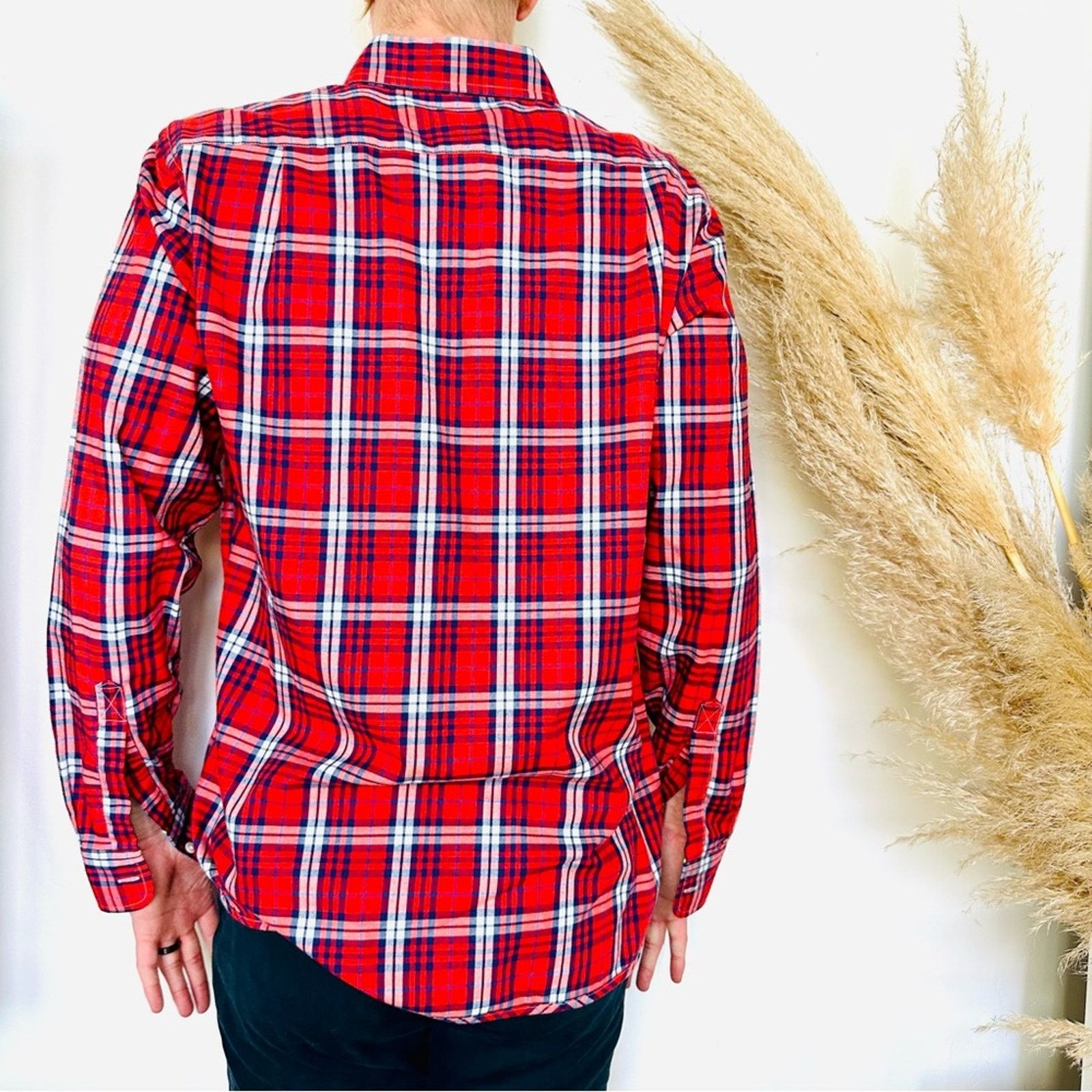 Psycho Bunny NEW PSYCHO BUNNY Blue Red White Plaid Flannel Button Shirt Size US M / EU 48-50 / 2 - 5 Thumbnail