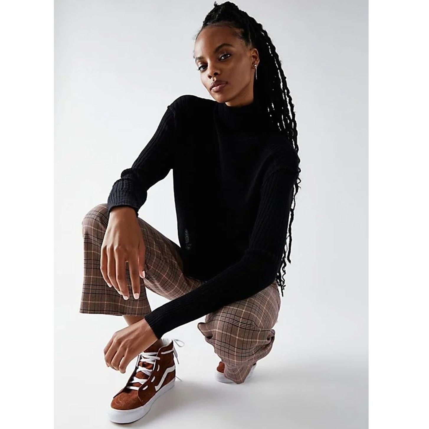 Free People Free People Aubrey Cashmere Turtleneck Sweater $158 XS Black Size XS / US 0-2 / IT 36-38 - 1 Thumbnail