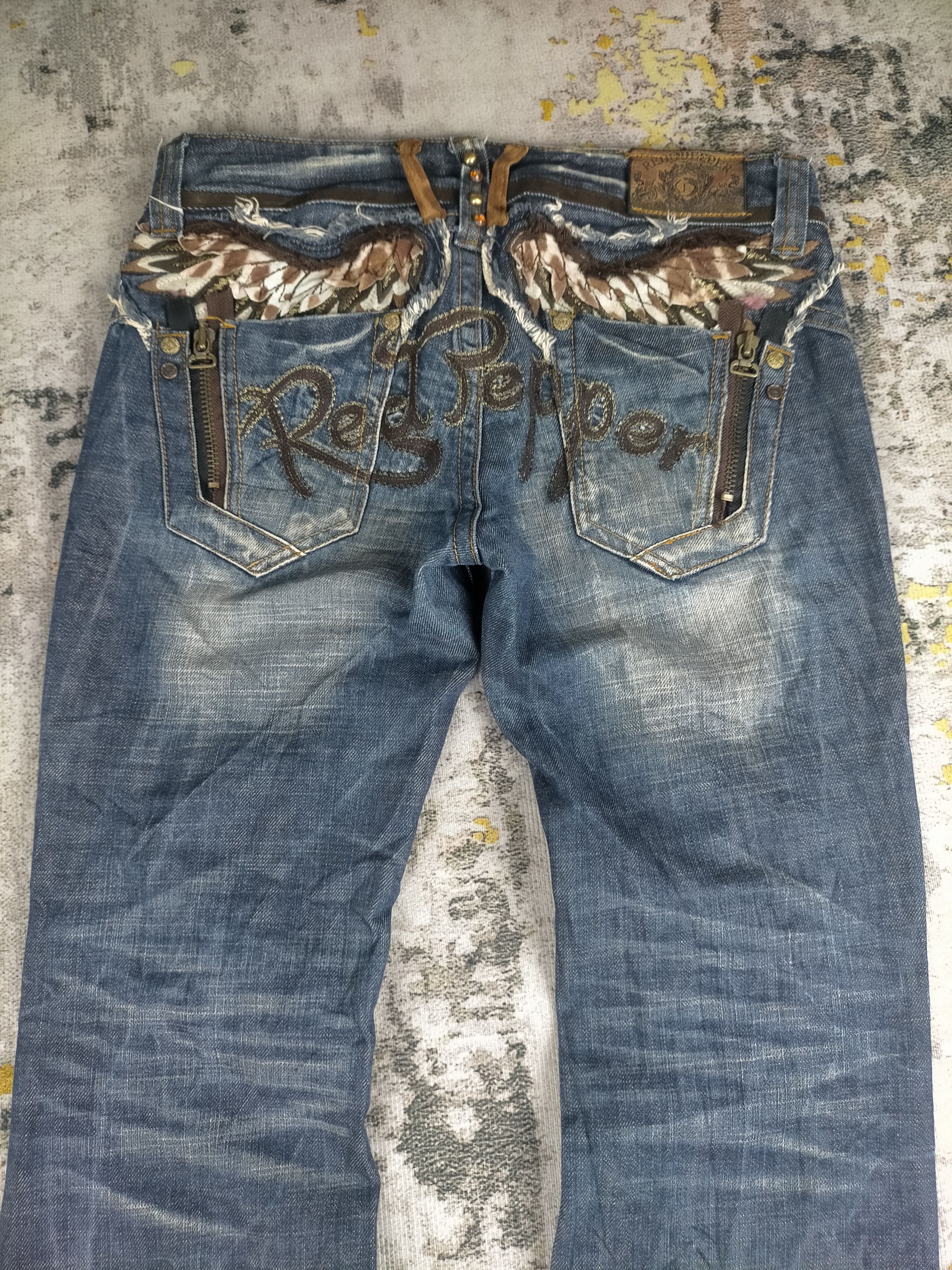Tornado Mart Vintage Red Pepper Flared Mudwash Jeans Size US 29 - 6 Thumbnail