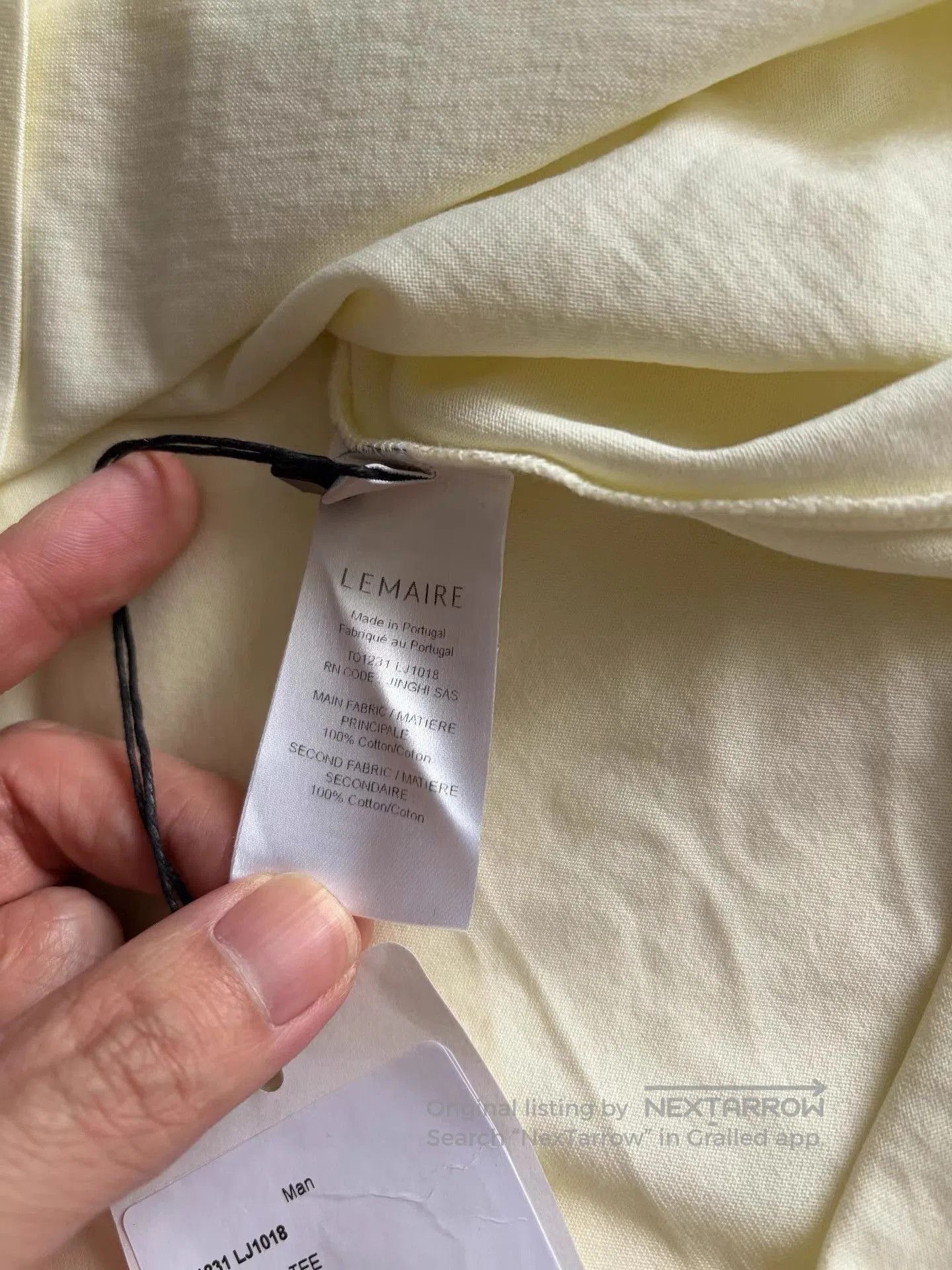 Lemaire Beige Short-Sleeve Loose Fit Shirt. Size US L / EU 52-54 / 3 - 6 Thumbnail
