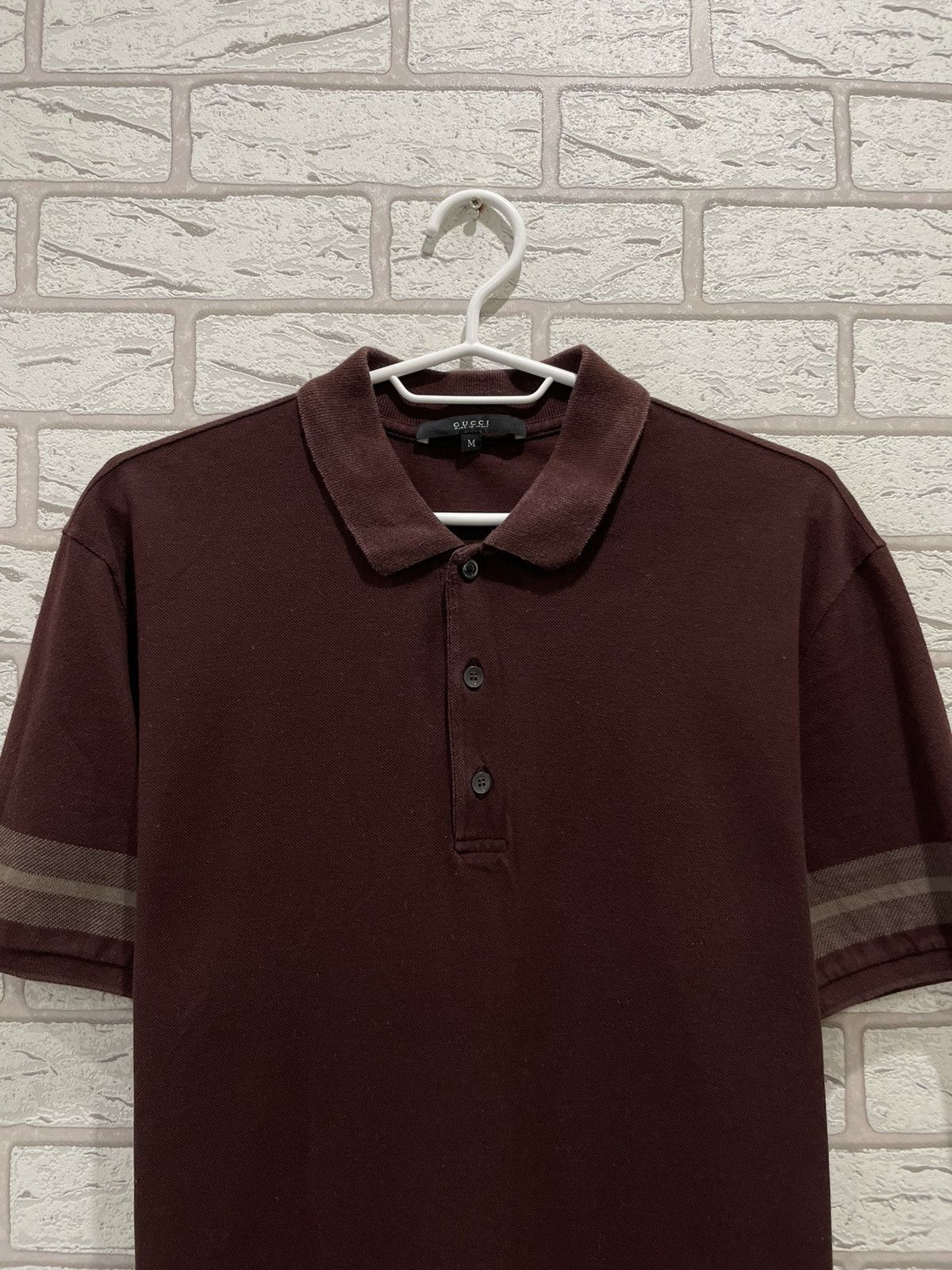 Gucci Gucci Brown Polo Shirt T Shirt Tee Size US M / EU 48-50 / 2 - 3 Thumbnail