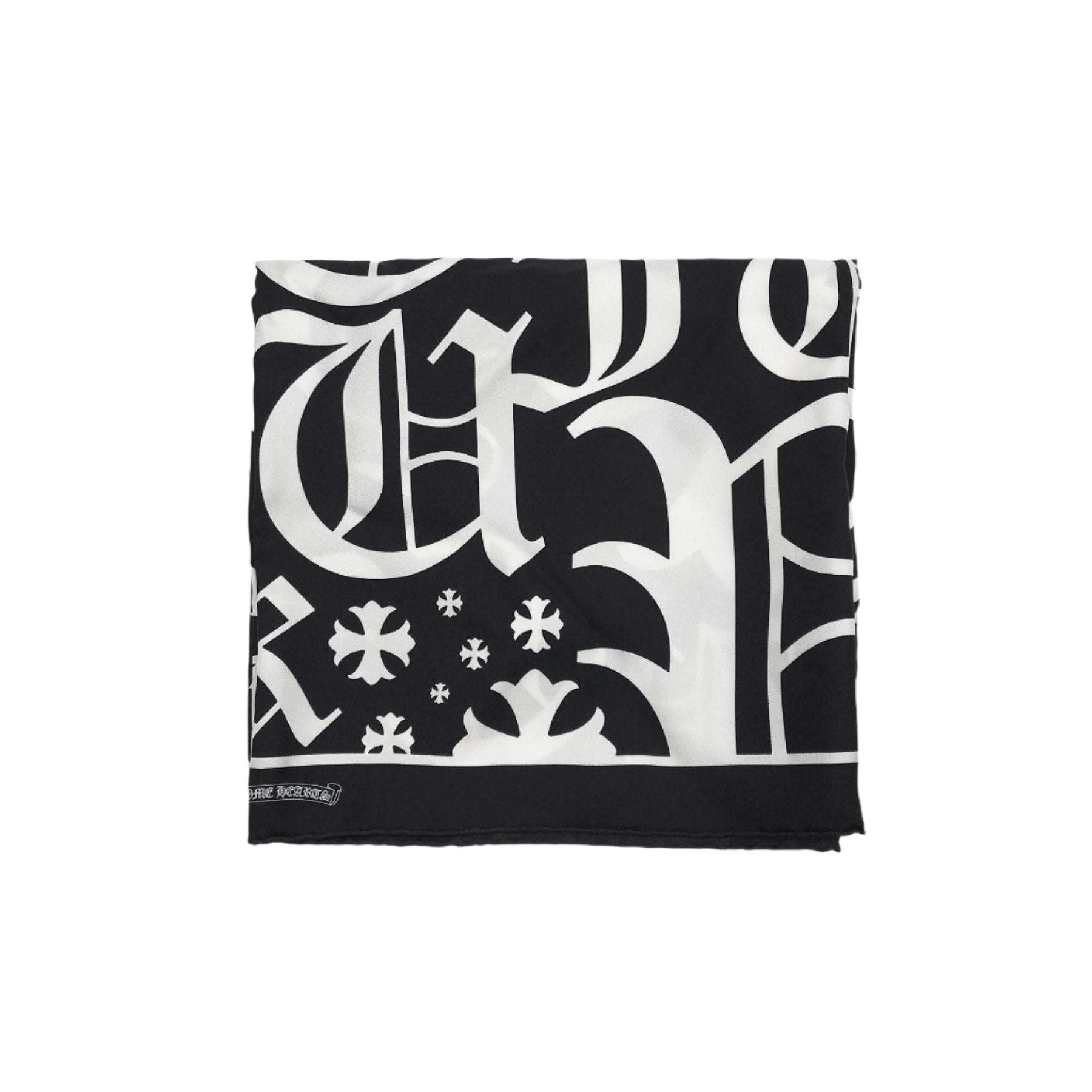 Chrome Hearts Chrome Hearts Script Cross Logo Slik Square Scarf Size ONE SIZE - 3 Thumbnail