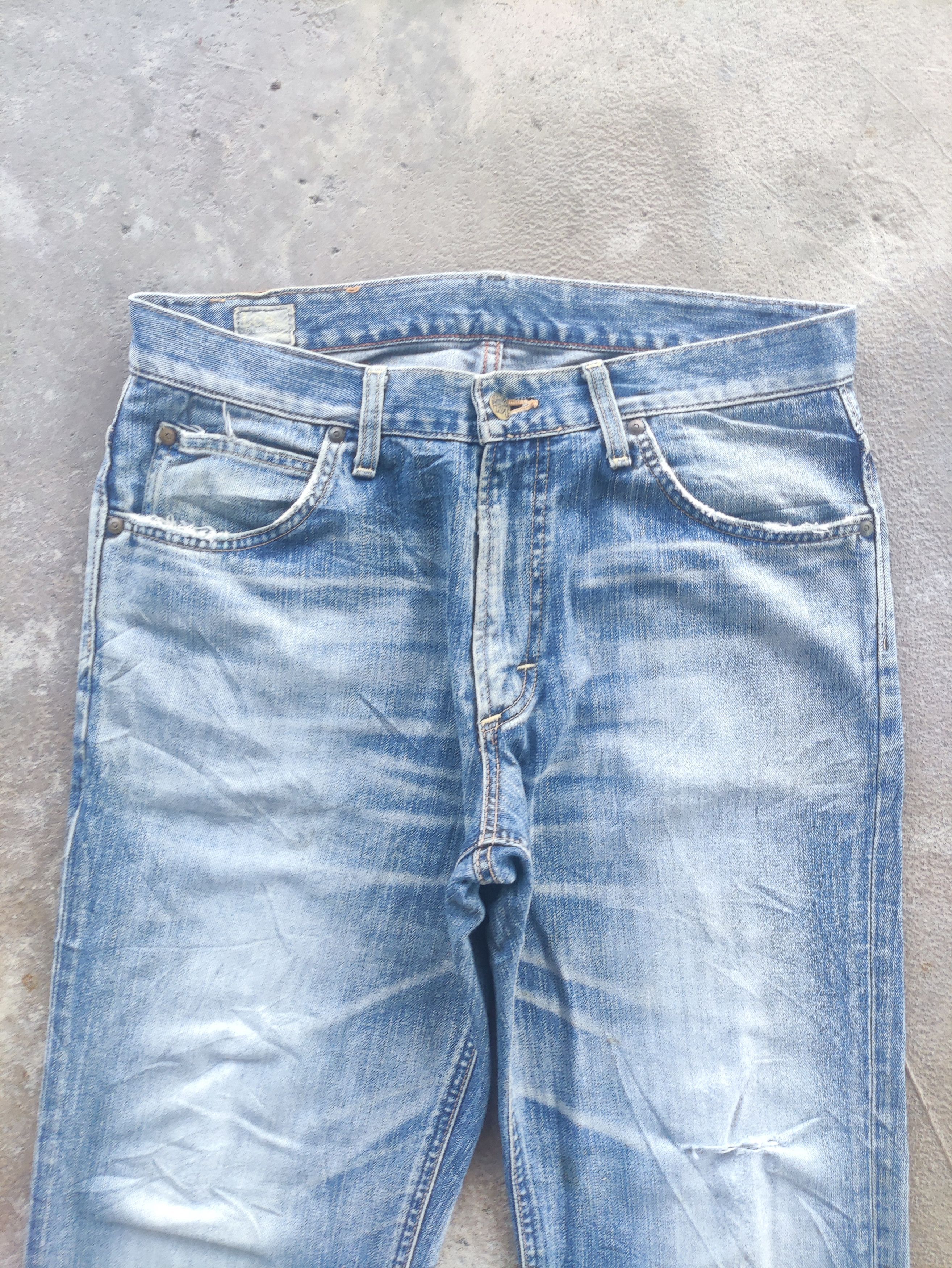 Lee Vintage Lee Baggy Distress Faded Denim Size US 34 / EU 50 - 3 Thumbnail