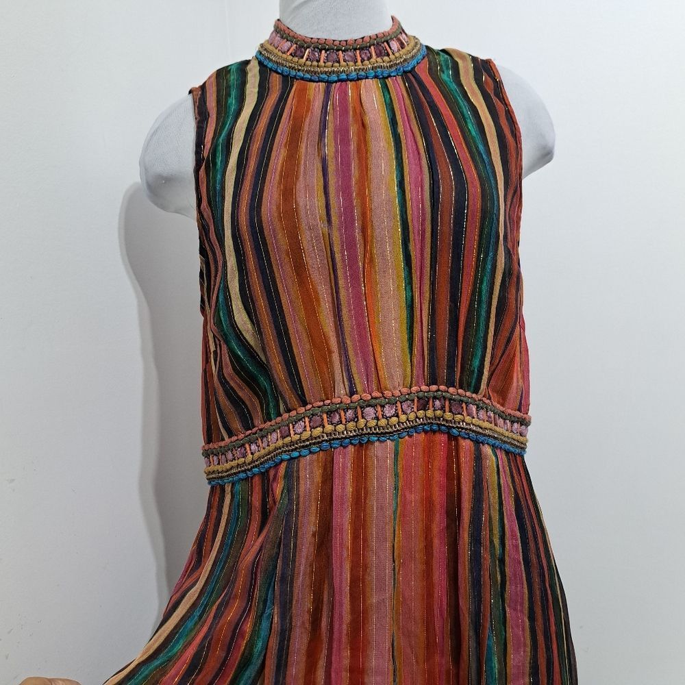 Anthropologie Anthropologie Blank London Halterneck Textured Metallic Maxi Size XL / US 12-14 / IT 48-50 - 14 Thumbnail