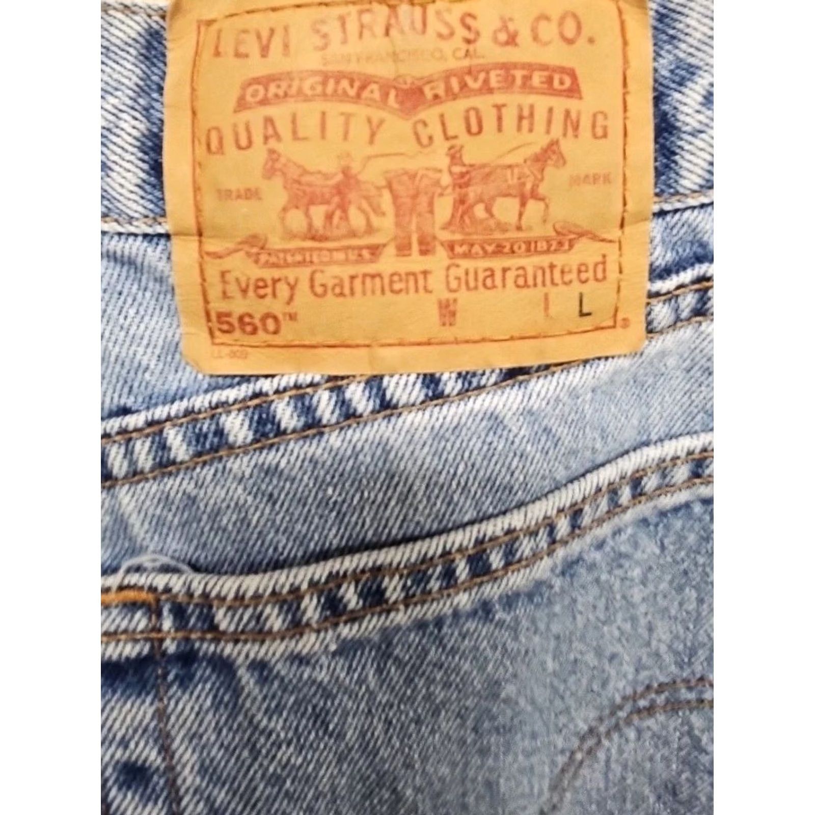 Levi's VINTAGE Levi’s 560 High Rise Mom Jeans Light Denim Straight Leg Womens 12 Blue USA 31 in Inseam Regular Fit Size 24" / US 00 / IT 34 - 7 Thumbnail