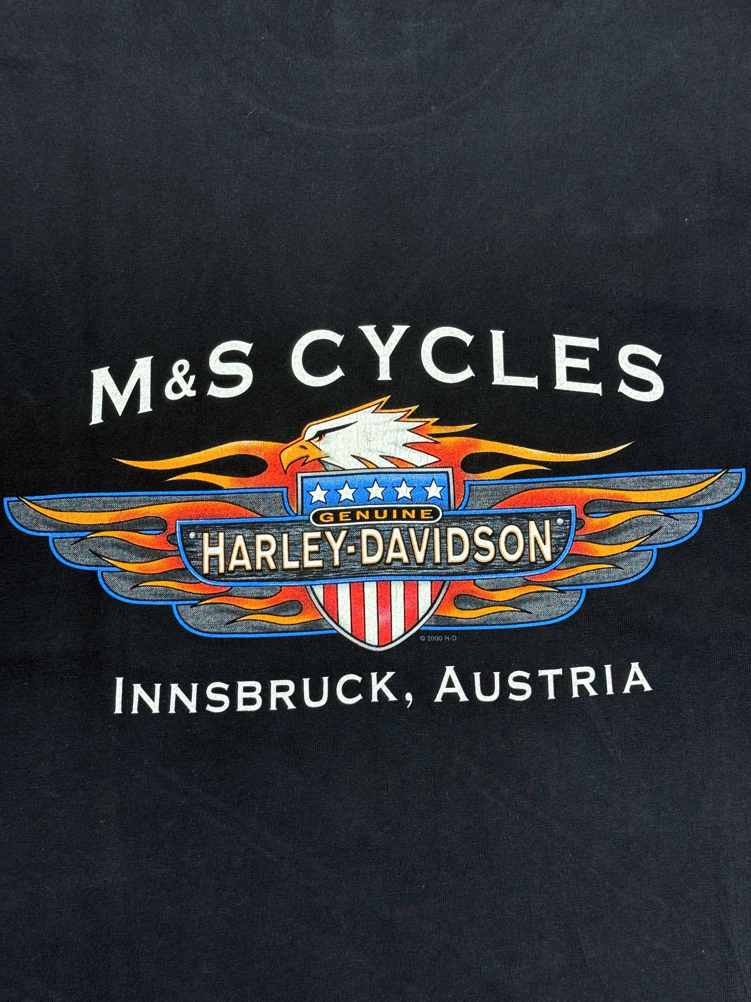 Harley Davidson × Vintage 1997 Harley Davidson T-Shirt LS Screamin Eagle Innsbruck Size US XL / EU 56 / 4 - 22 Thumbnail