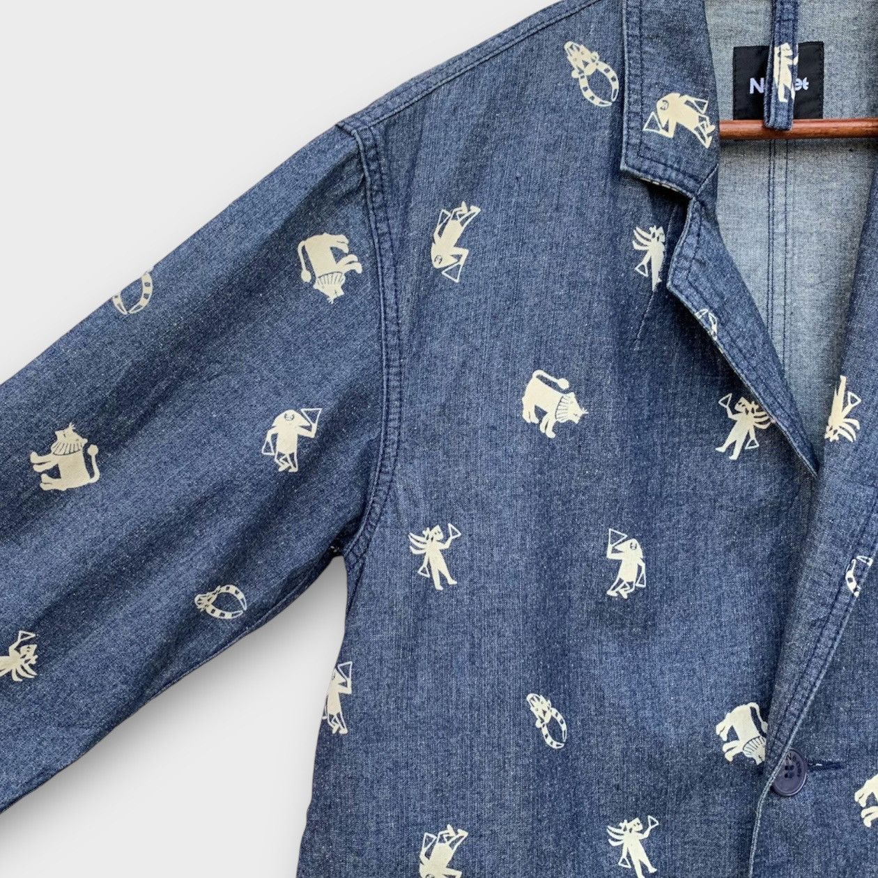 Issey Miyake ISSEY MIYAKE NE NET INDIGO GRAPHICS PRINT DENIM COAT JACKET Size US M / EU 48-50 / 2 - 6 Thumbnail