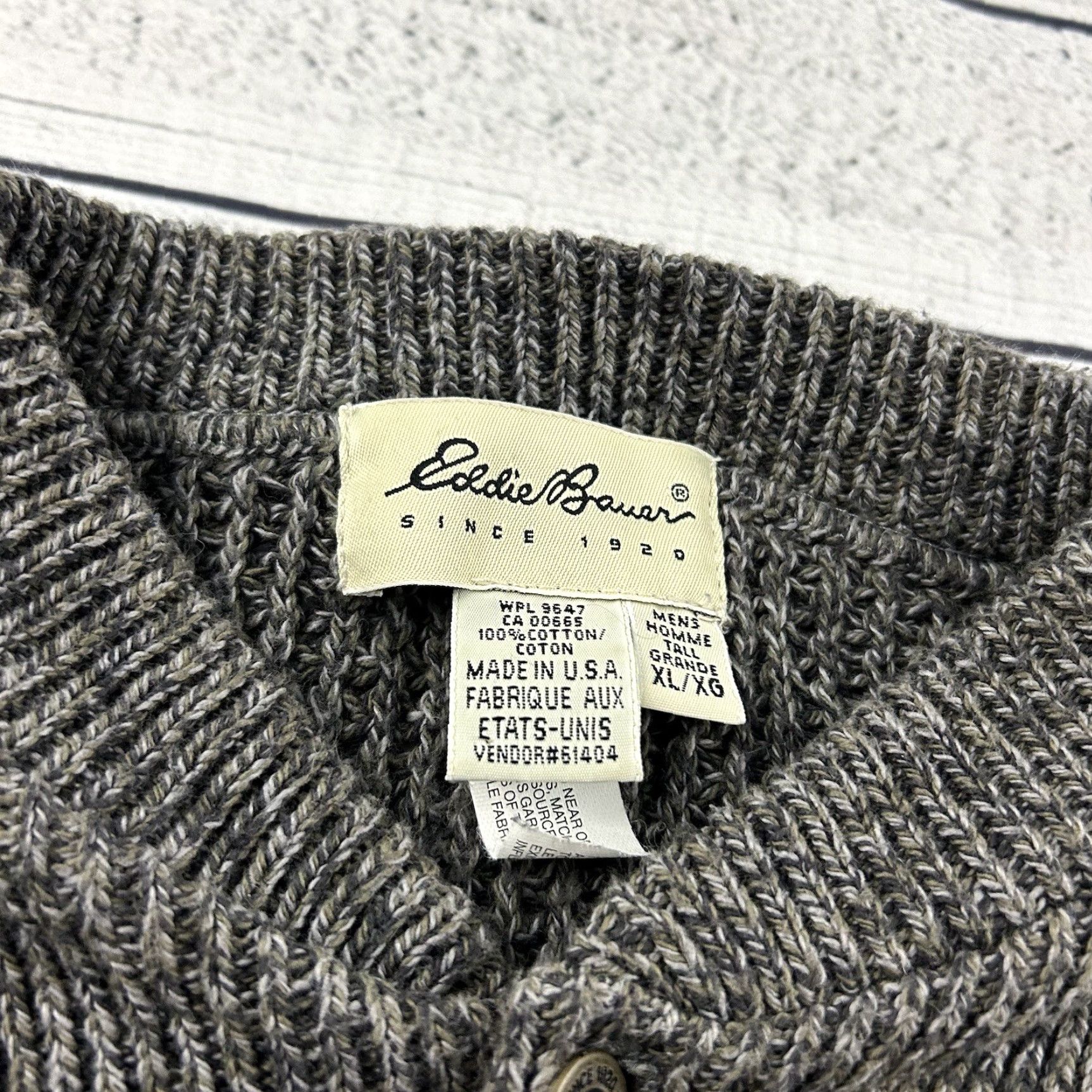 Eddie Bauer Vintage Eddie Bauer Sweater XL Gray Men's Cotton Henley Pullover USA Size US XL / EU 56 / 4 - 4 Thumbnail