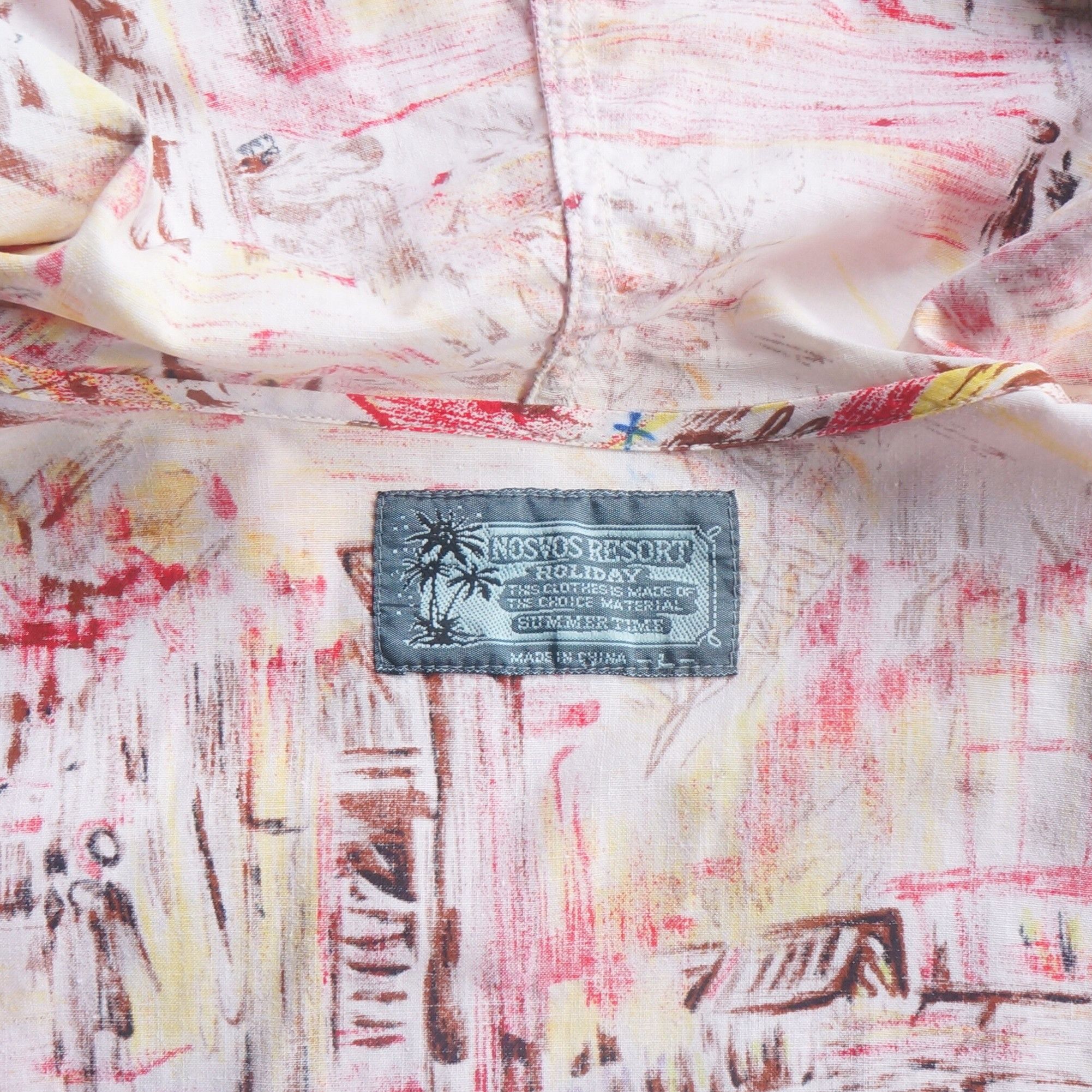 Japanese Brand Nosvos Resort Abstract Design Hooded Light Jacket Size US L / EU 52-54 / 3 - 6 Thumbnail