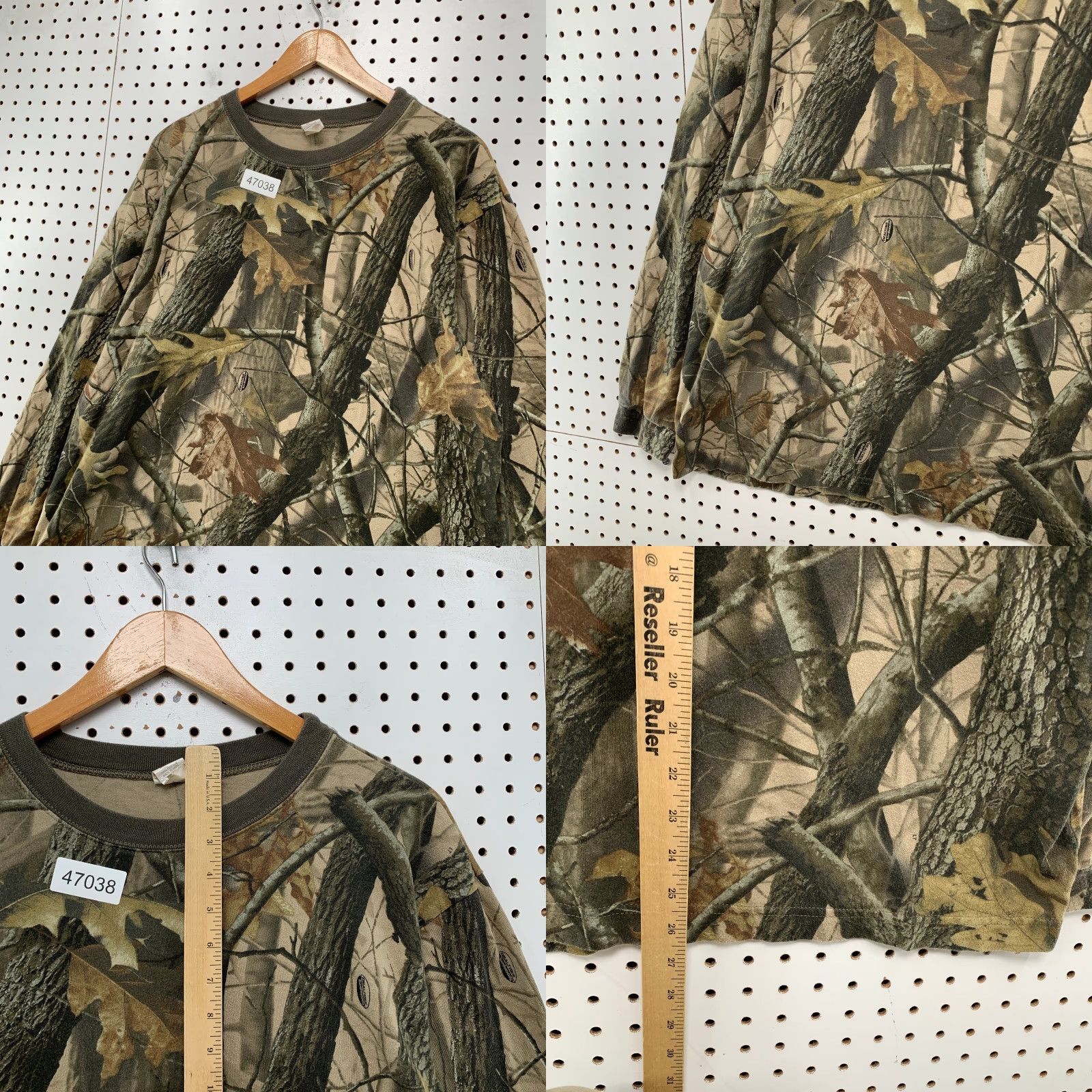 Vintage Outback Outfitters Camouflage Shirt Mens XL Long Sleeve Outdoor Reat Tree Beige Cotton Crew Neck T-Shirt Mens Camouflage Shirt Size US XL / EU 56 / 4 - 8 Thumbnail