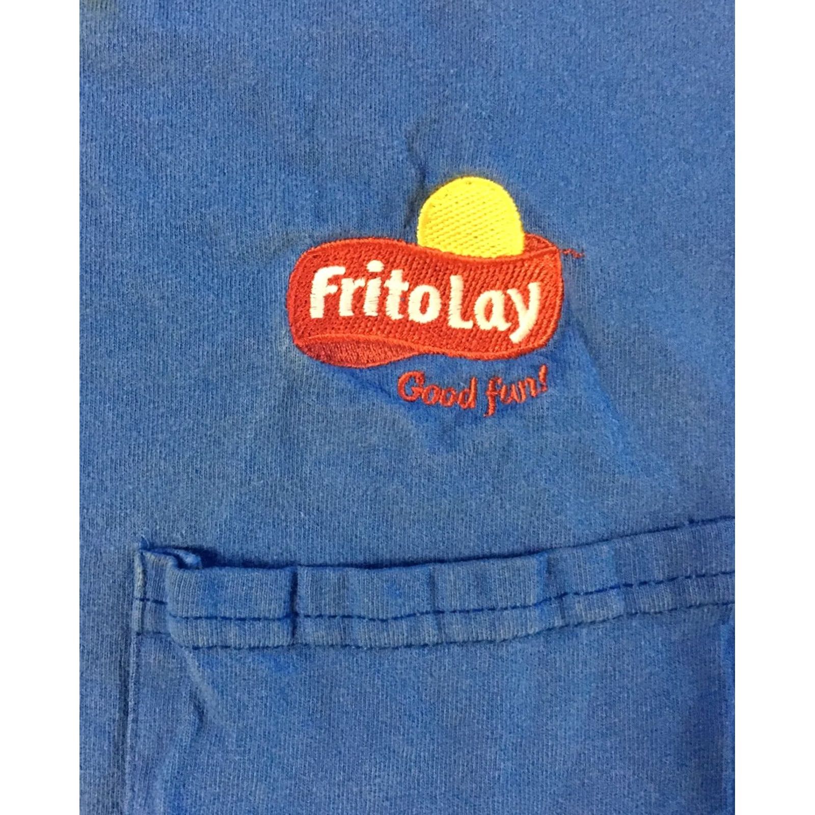 Vintage VINTAGE Frito Lay Good Fun Faded Distress Promo Shirt 2XL Blue Graphic Tee Men 90s Snack Food Grunge Ghost USA USA 90s Mens Size US XXL / EU 58 / 5 - 3 Thumbnail
